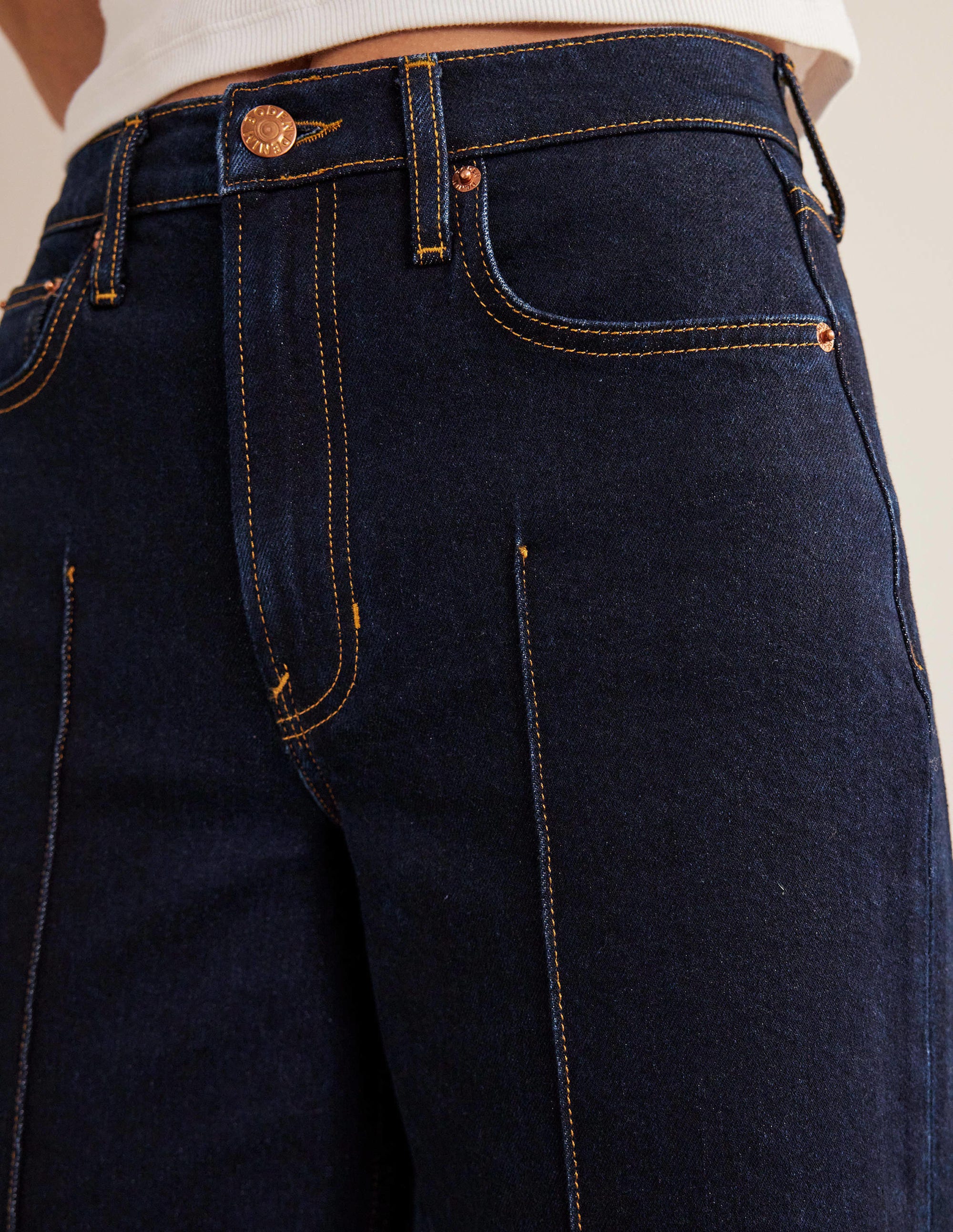 Jeans mit Aufschlag-Indigoblau - Image 5