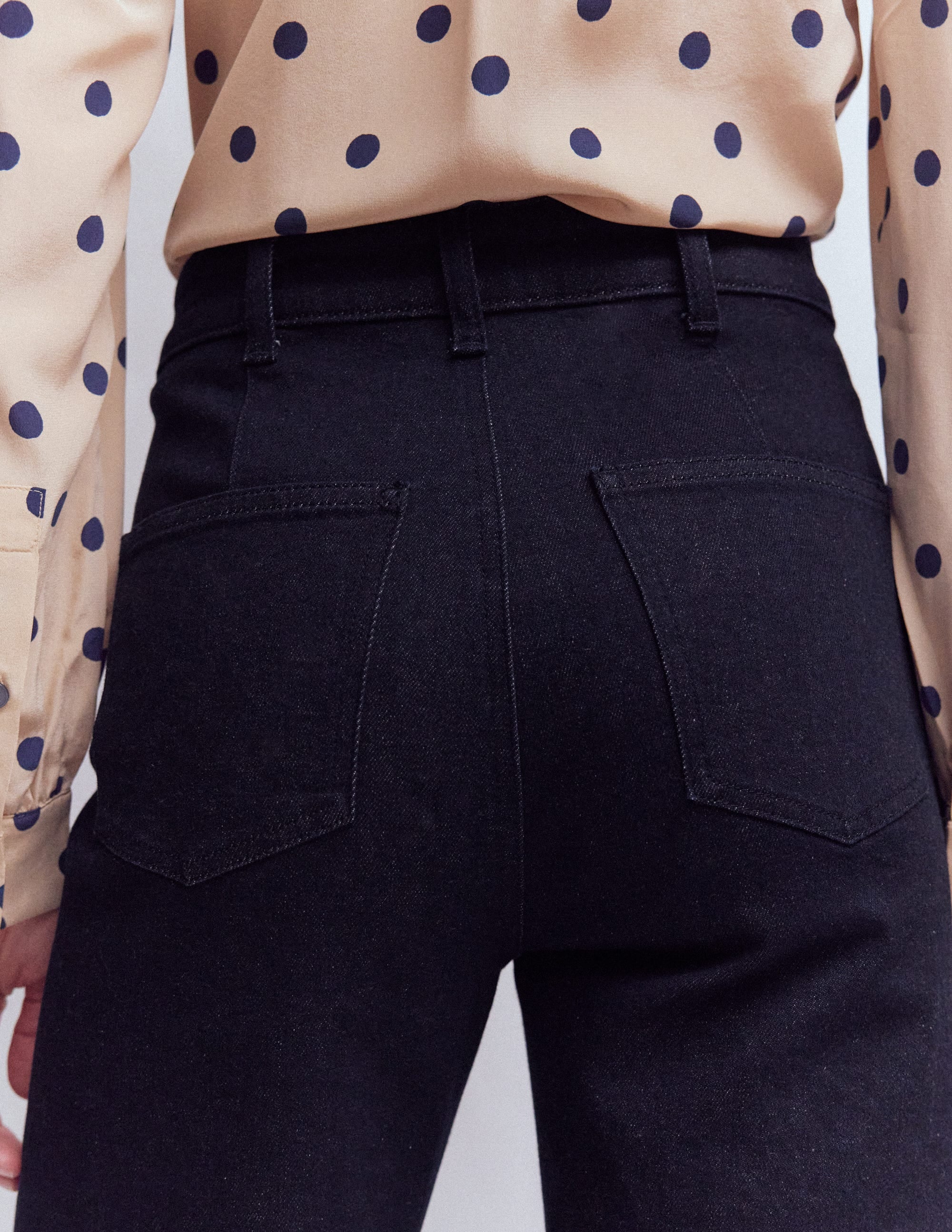 Jeans mit Biesen und geradem, weitem Bein-Indigo Waschung - Image 2