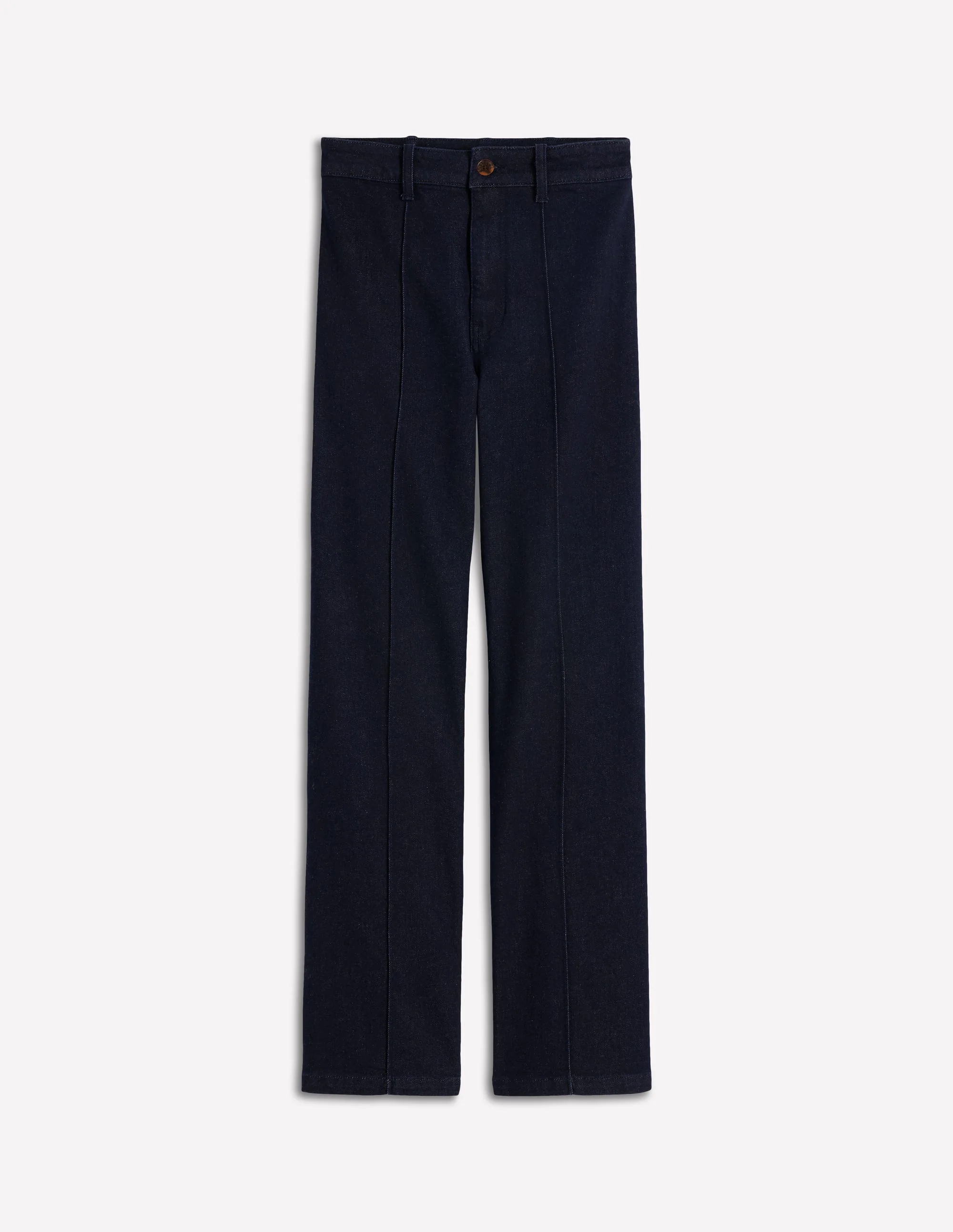Jeans mit Biesen und geradem, weitem Bein-Indigo Waschung - Image 6