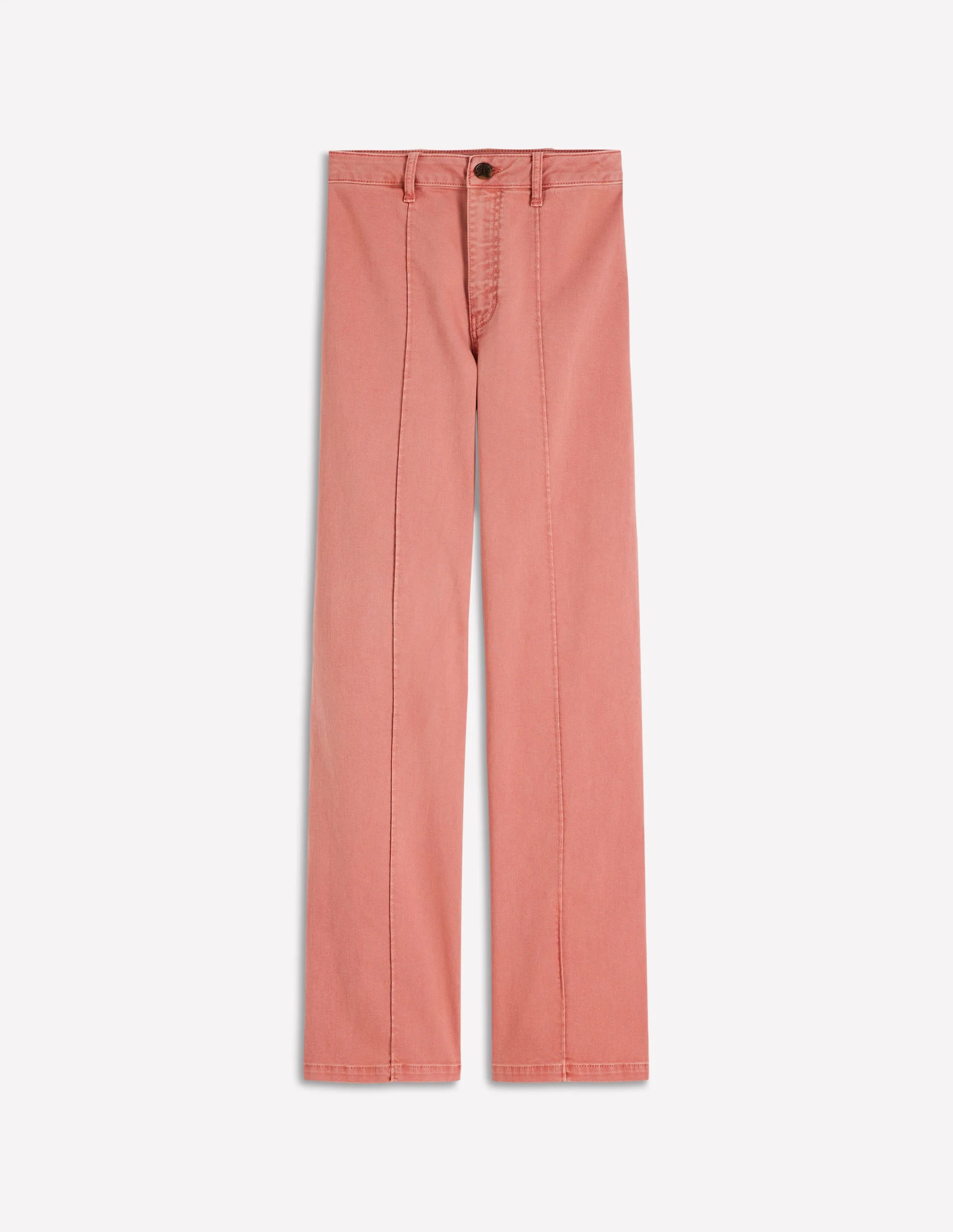 Jeans mit Biesen und geradem, weitem Bein-Mandelblütenrosa - Image 5