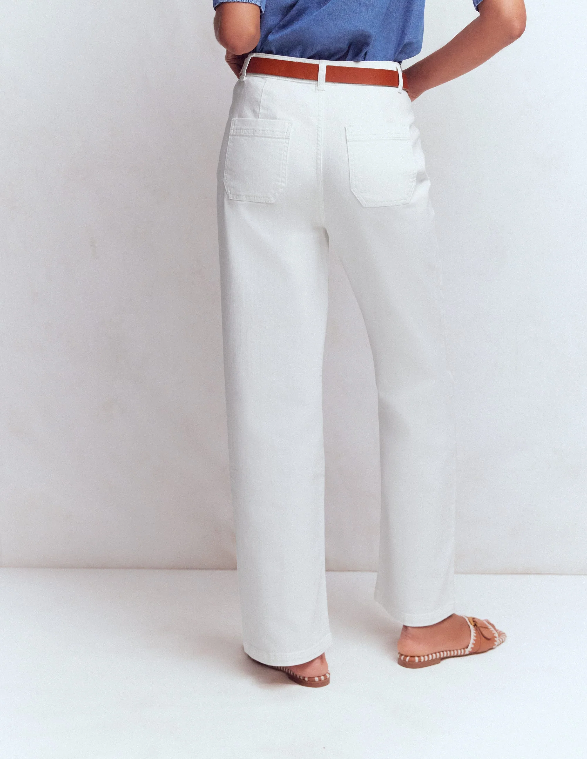 Jeans mit geradem Bein und Tasche-Weiß - Image 3