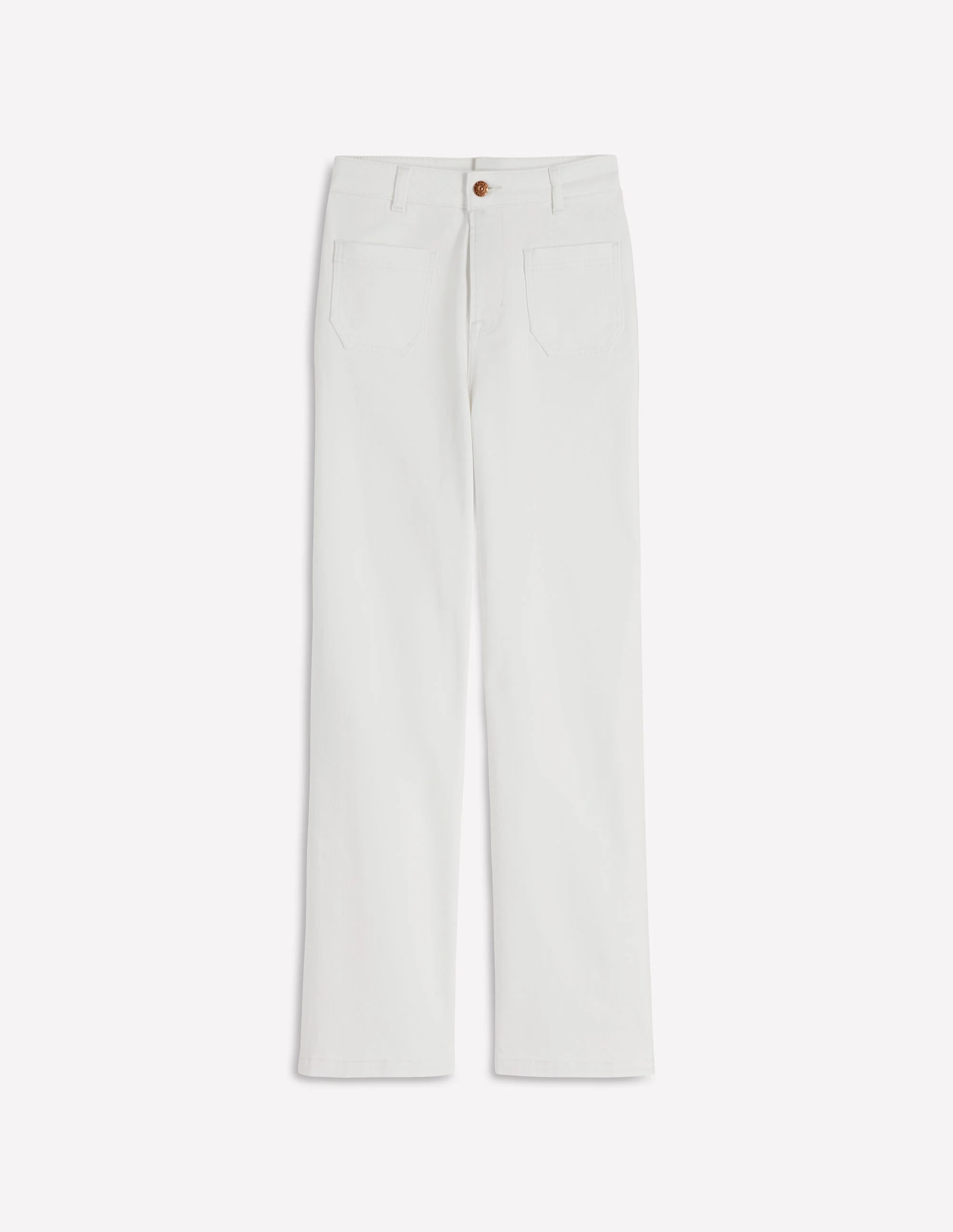 Jeans mit geradem Bein und Tasche-Weiß - Image 6