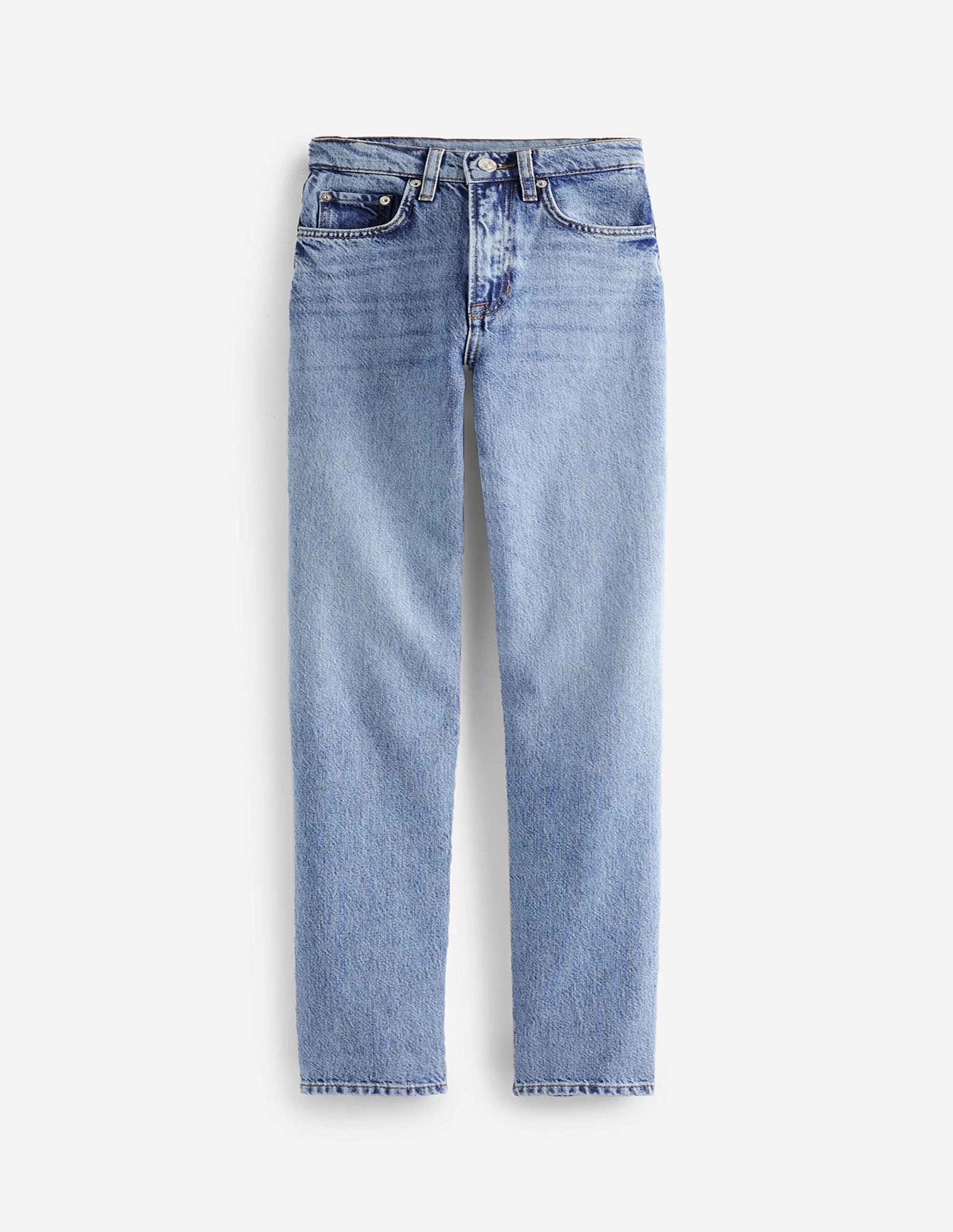 Jeans mit hohem Bund und geradem Bein-Ausgeblichene Optik - Image 14