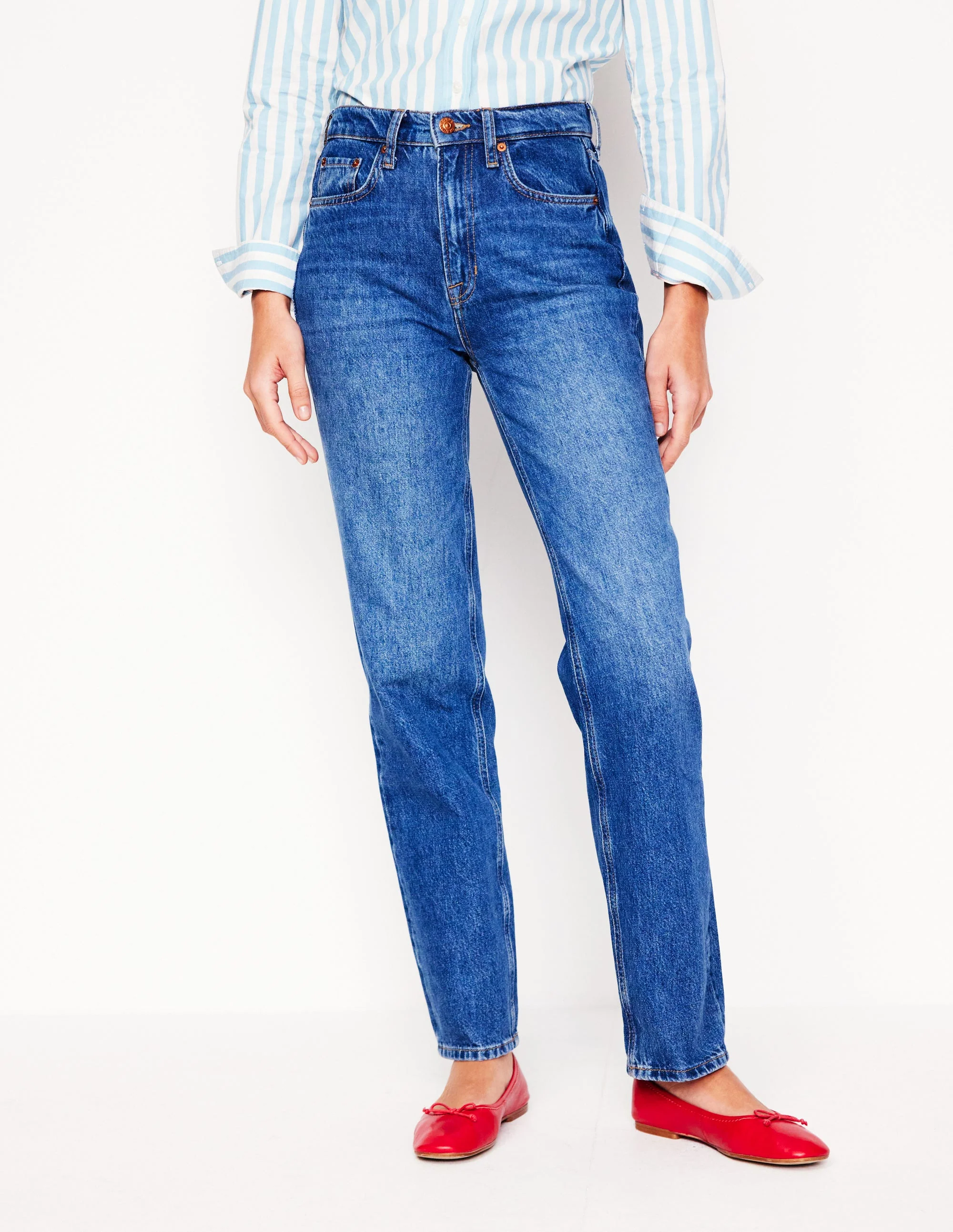 Jeans mit hohem Bund und geradem Bein-Beatnik Red - Image 4