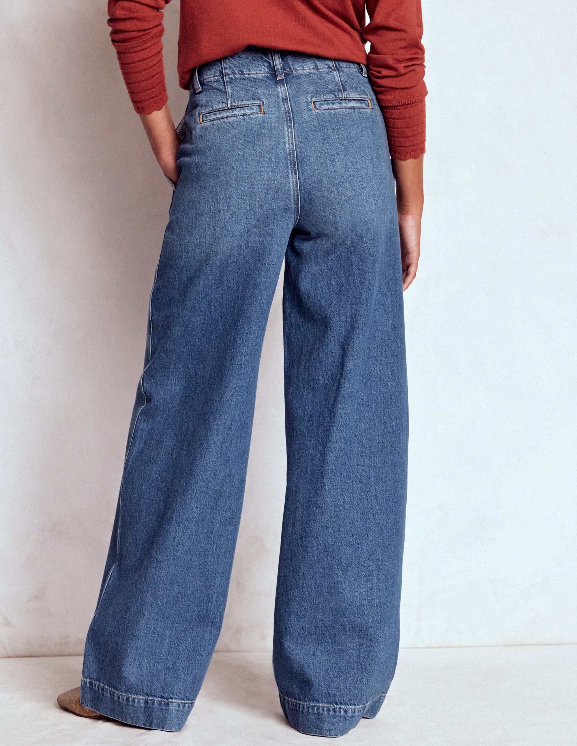Jeans mit weitem Bein und Ziernaht-Medium Vintage - Image 3