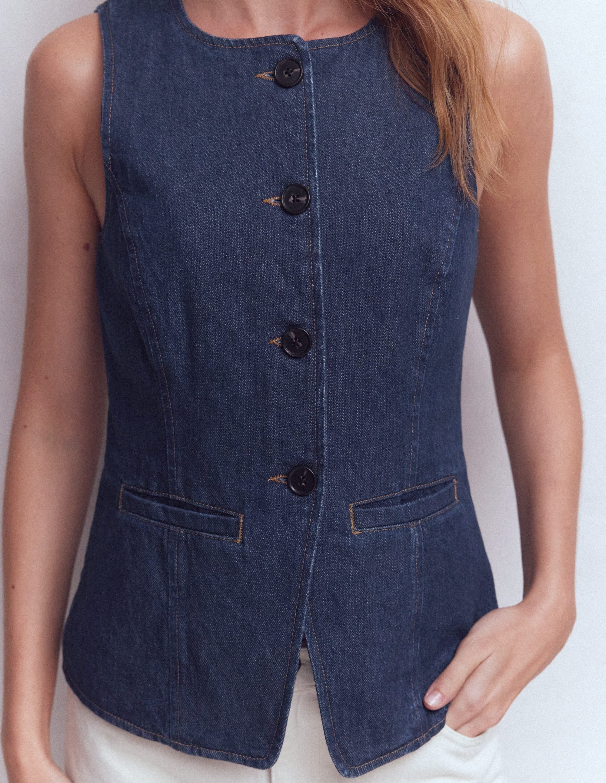 Jeansweste-Indigoblau, Denim - Image 2