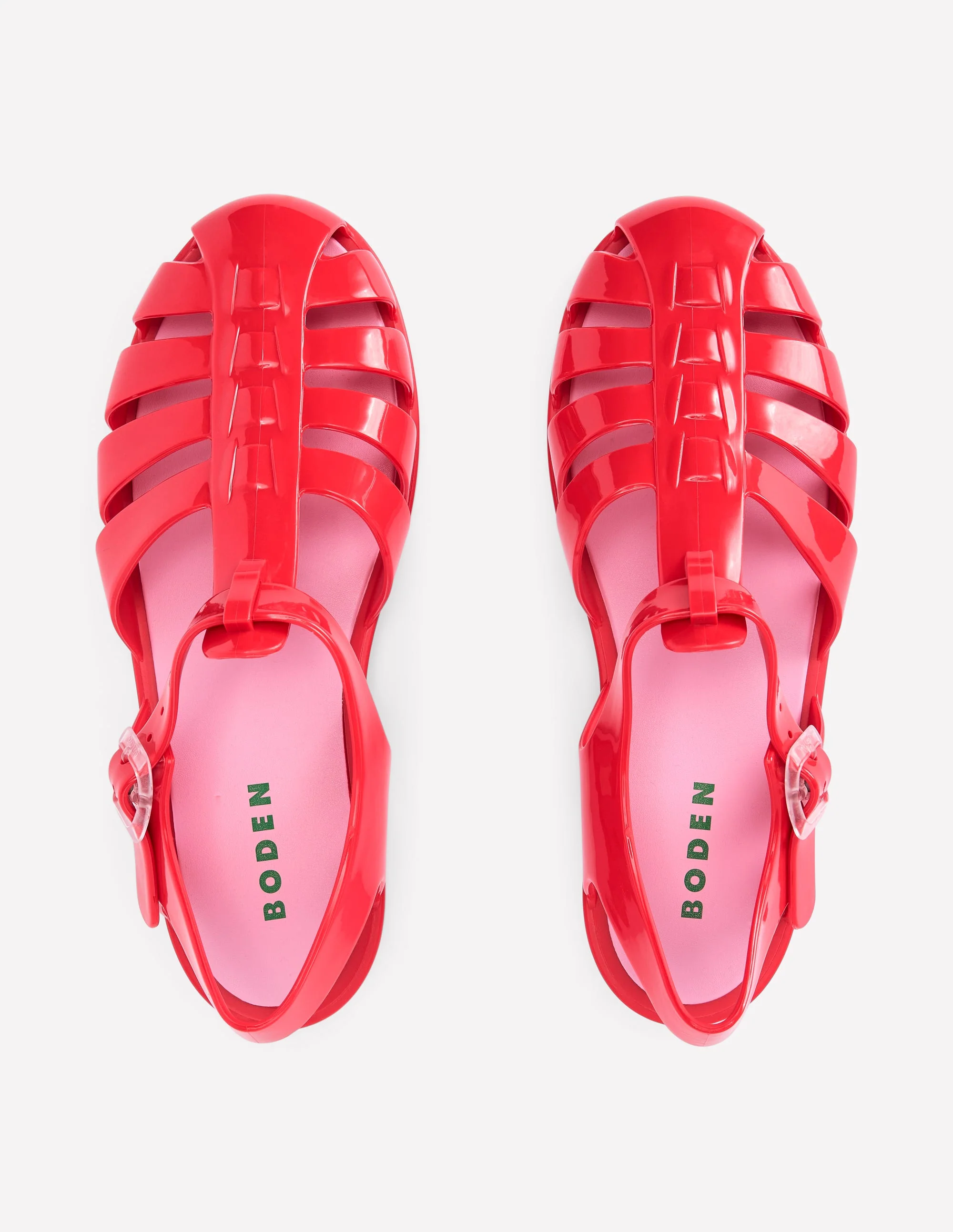 Jelly-Schuhe-Briefkastenrot/Sanftes Rosa - Image 4