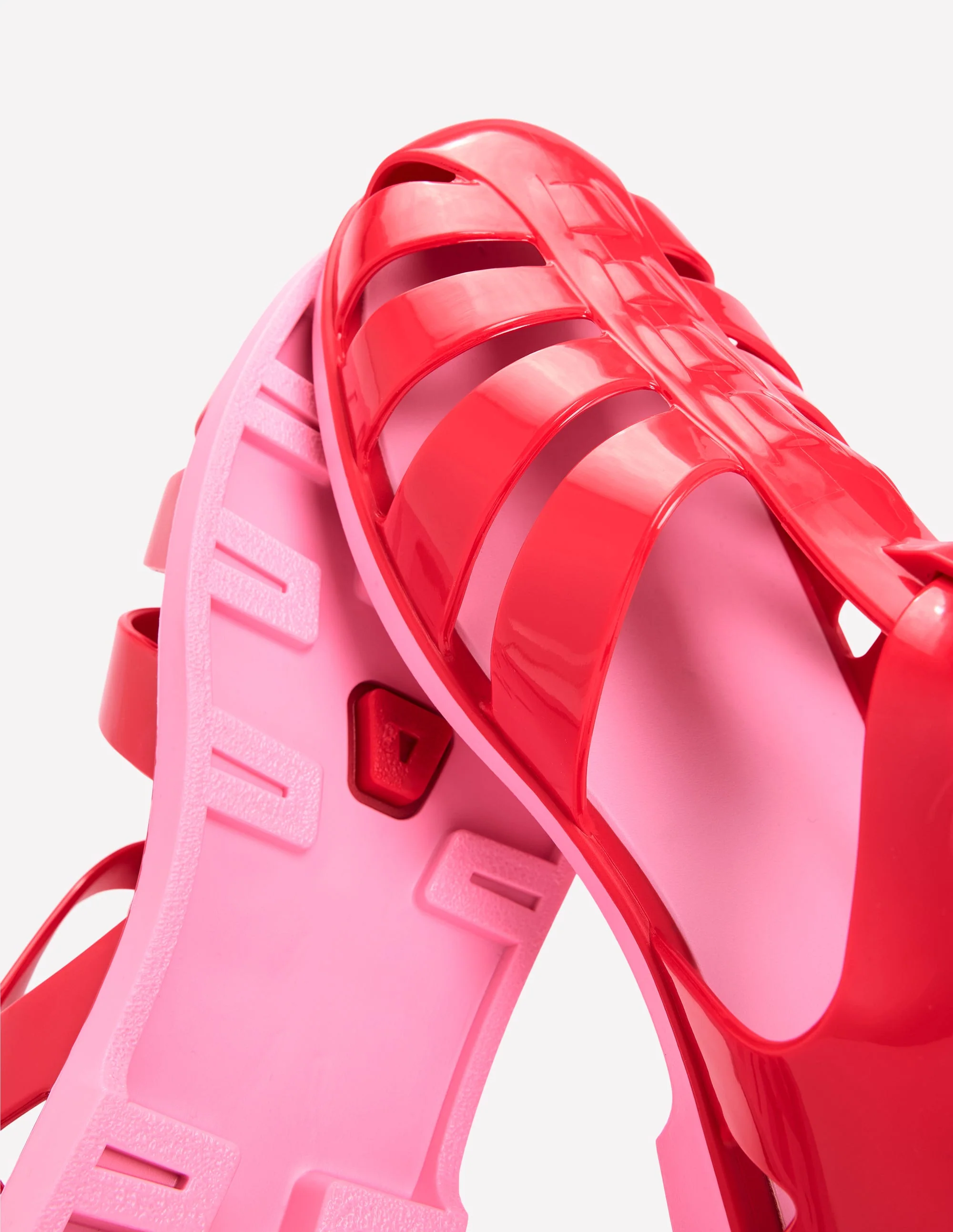 Jelly-Schuhe-Briefkastenrot/Sanftes Rosa - Image 5