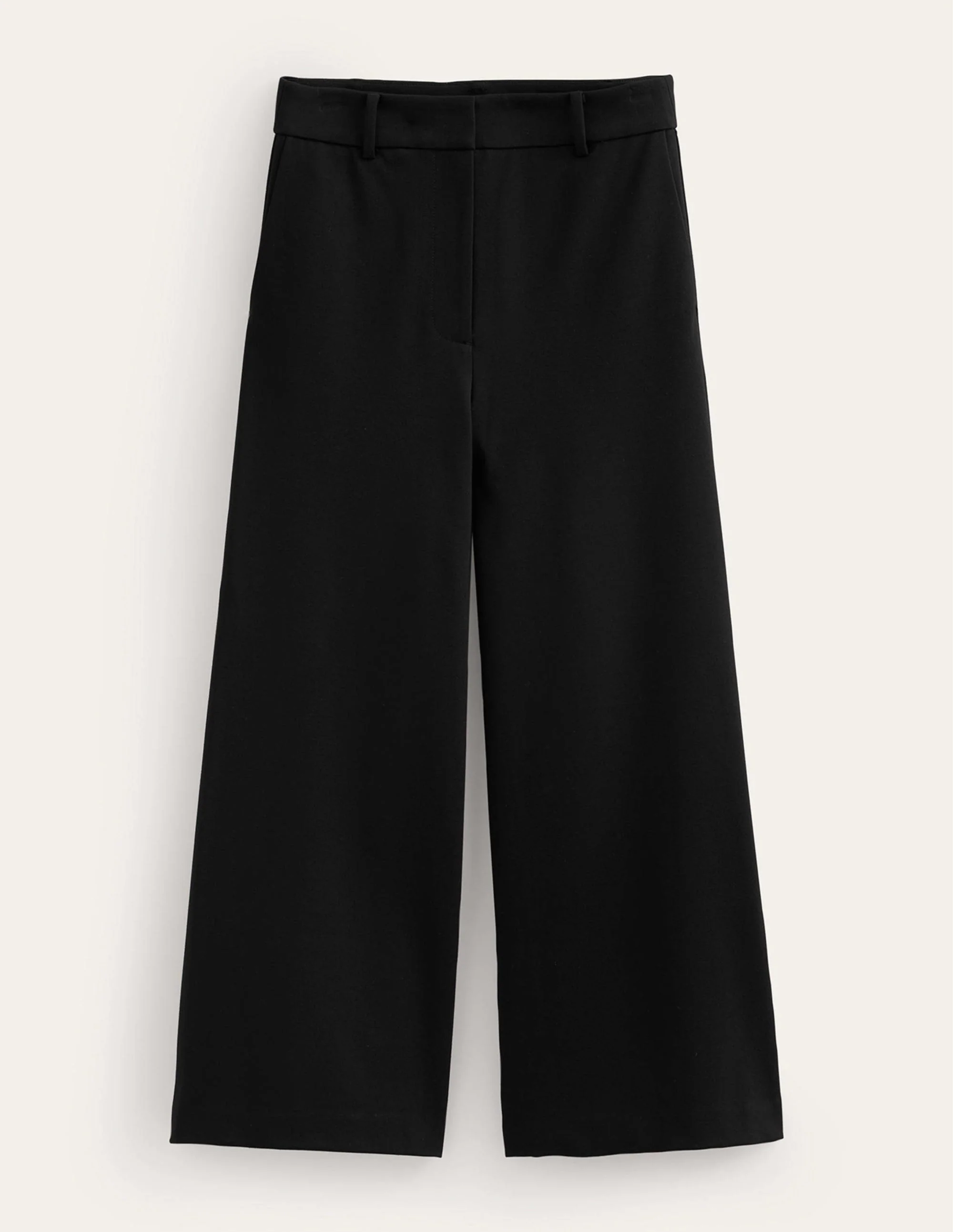 Jersey-Culotte mit weitem Bein-Schwarz - Image 5