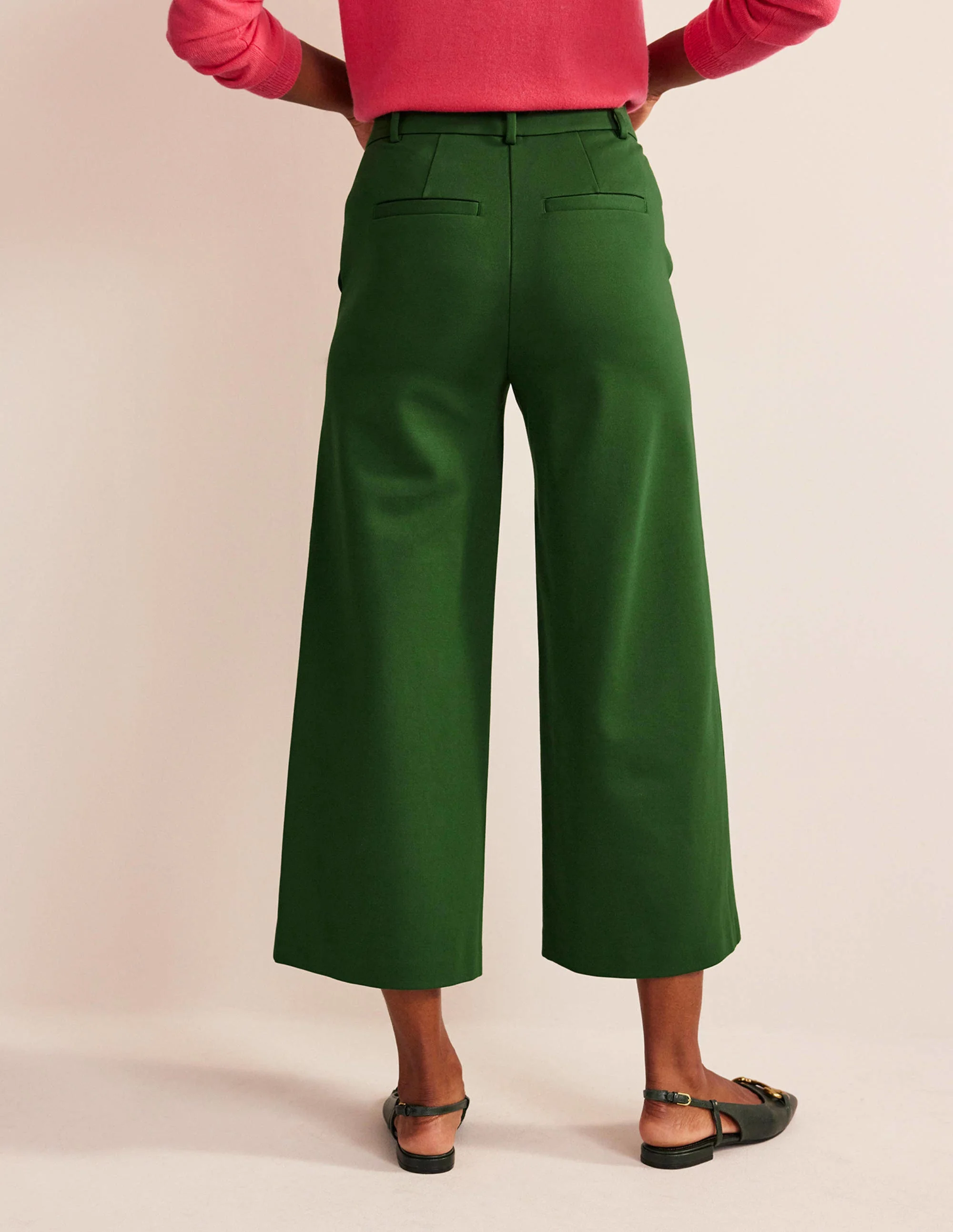 Jersey-Culotte mit weitem Bein-Wintergrün - Image 3