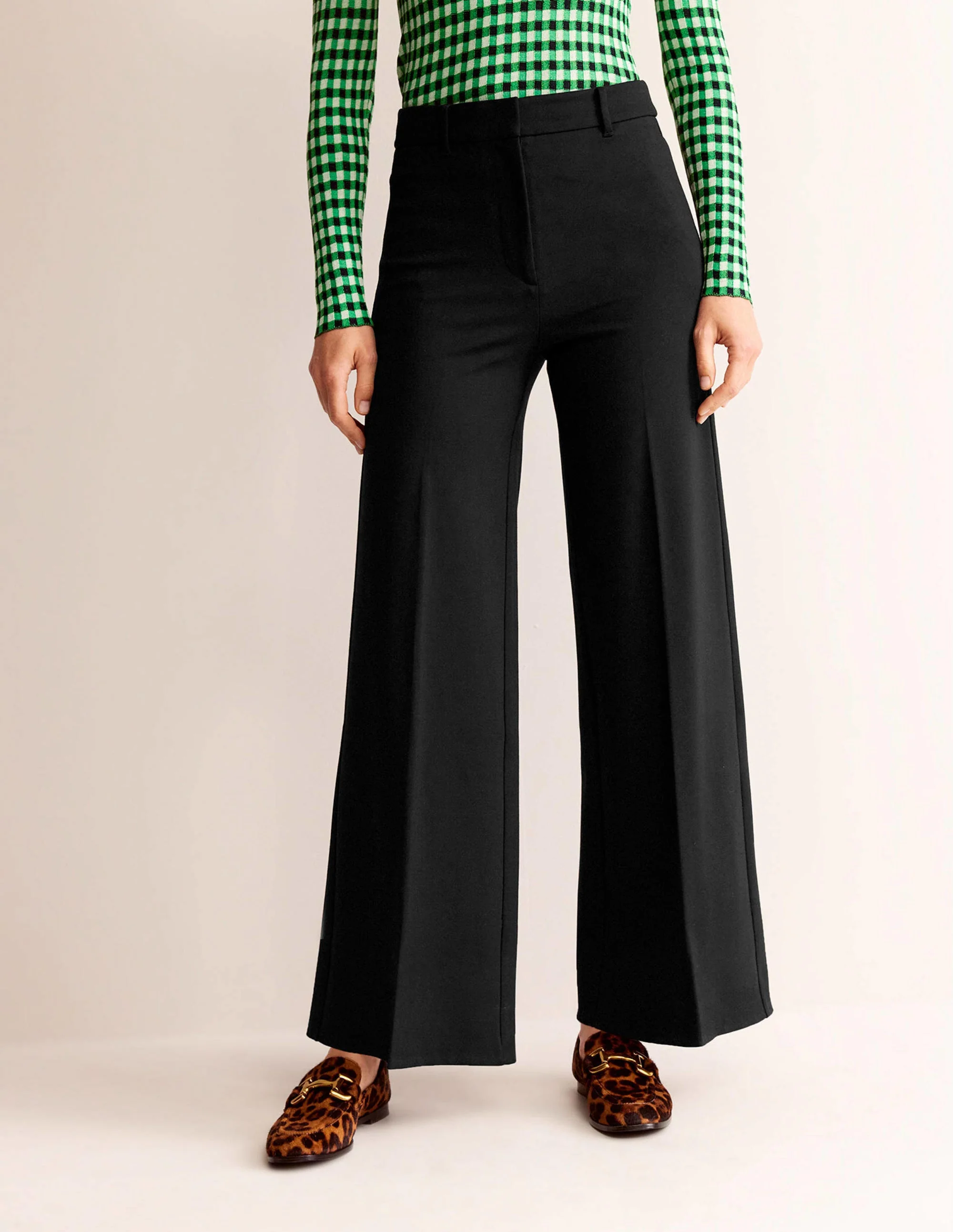 Jersey-Hose mit weitem Bein-Schwarz - Image 4