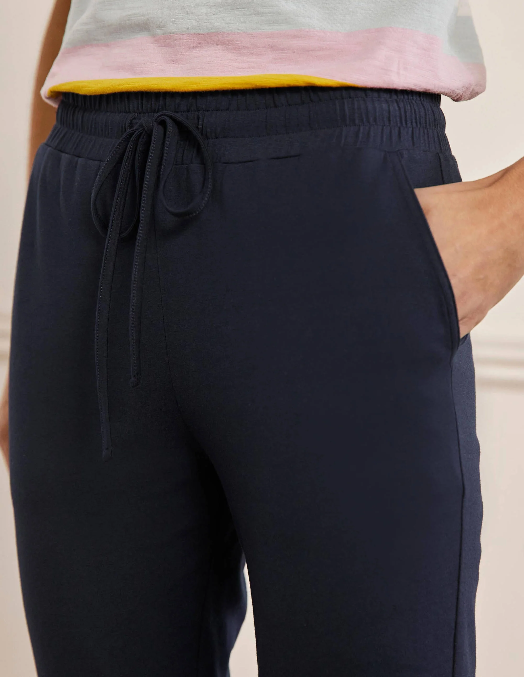 Jersey-Jogginghose mit Bündchen-Marineblau - Image 5