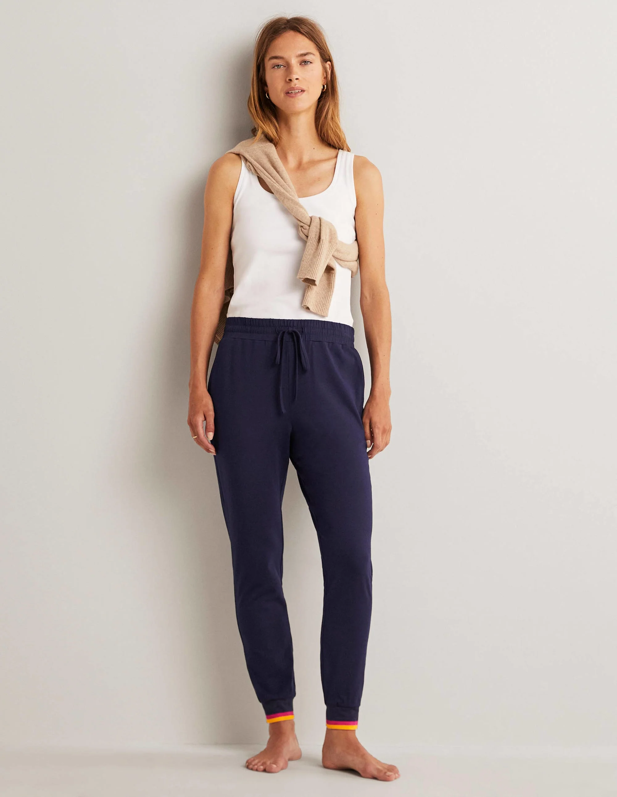Jersey-Jogginghose mit Bündchen-Marineblau - Image 6