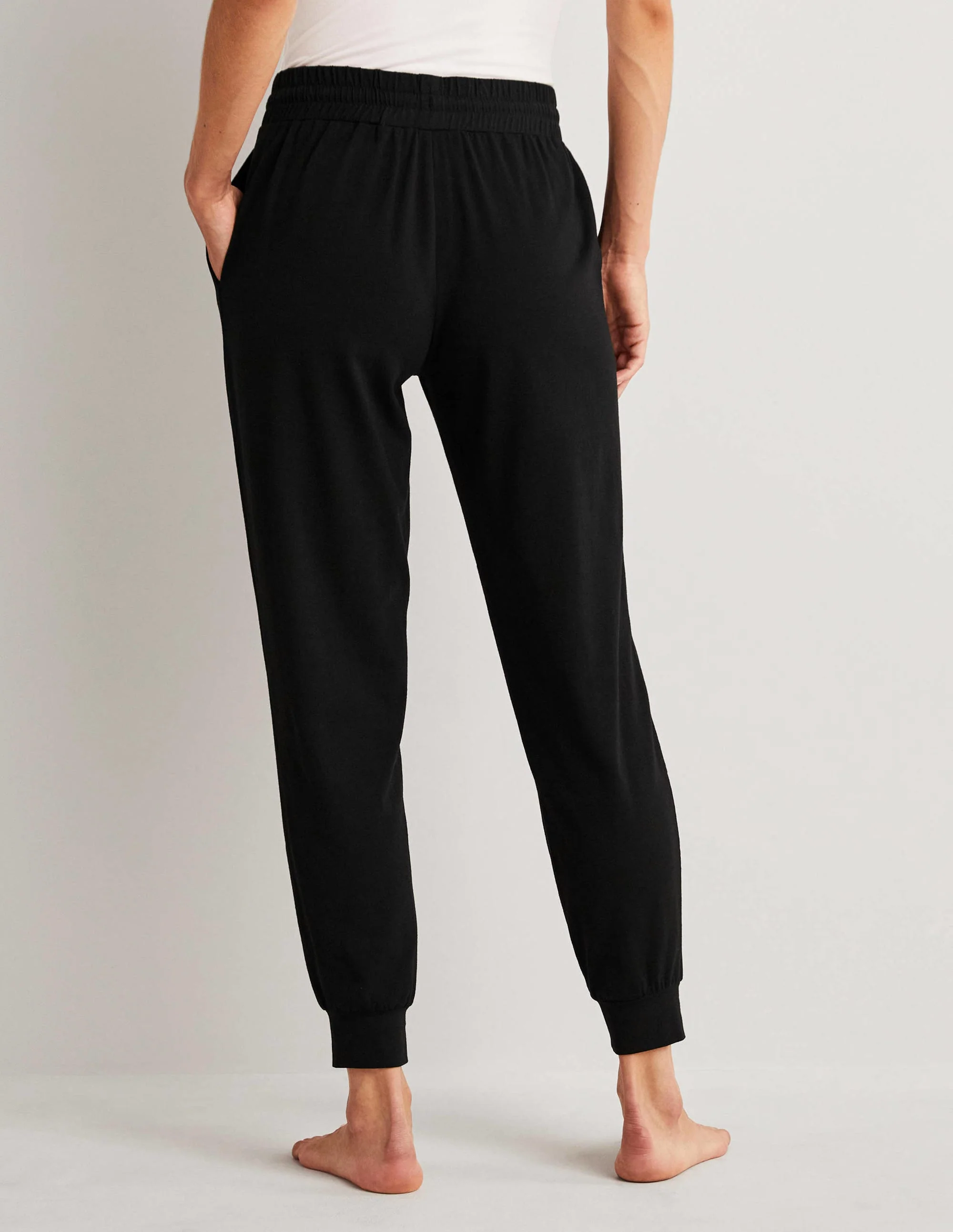 Jersey-Jogginghose mit Bündchen-Schwarz - Image 6