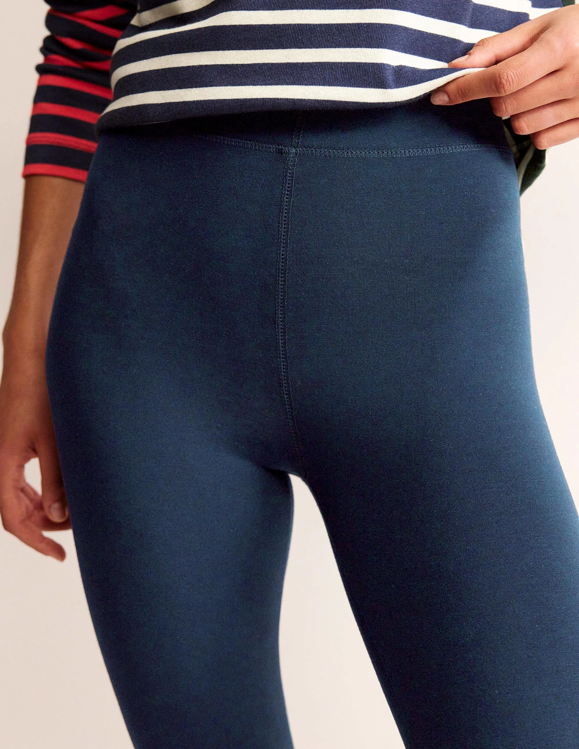 Jersey-Leggings mit hohem Bund-Aqua Marine Marl - Image 2