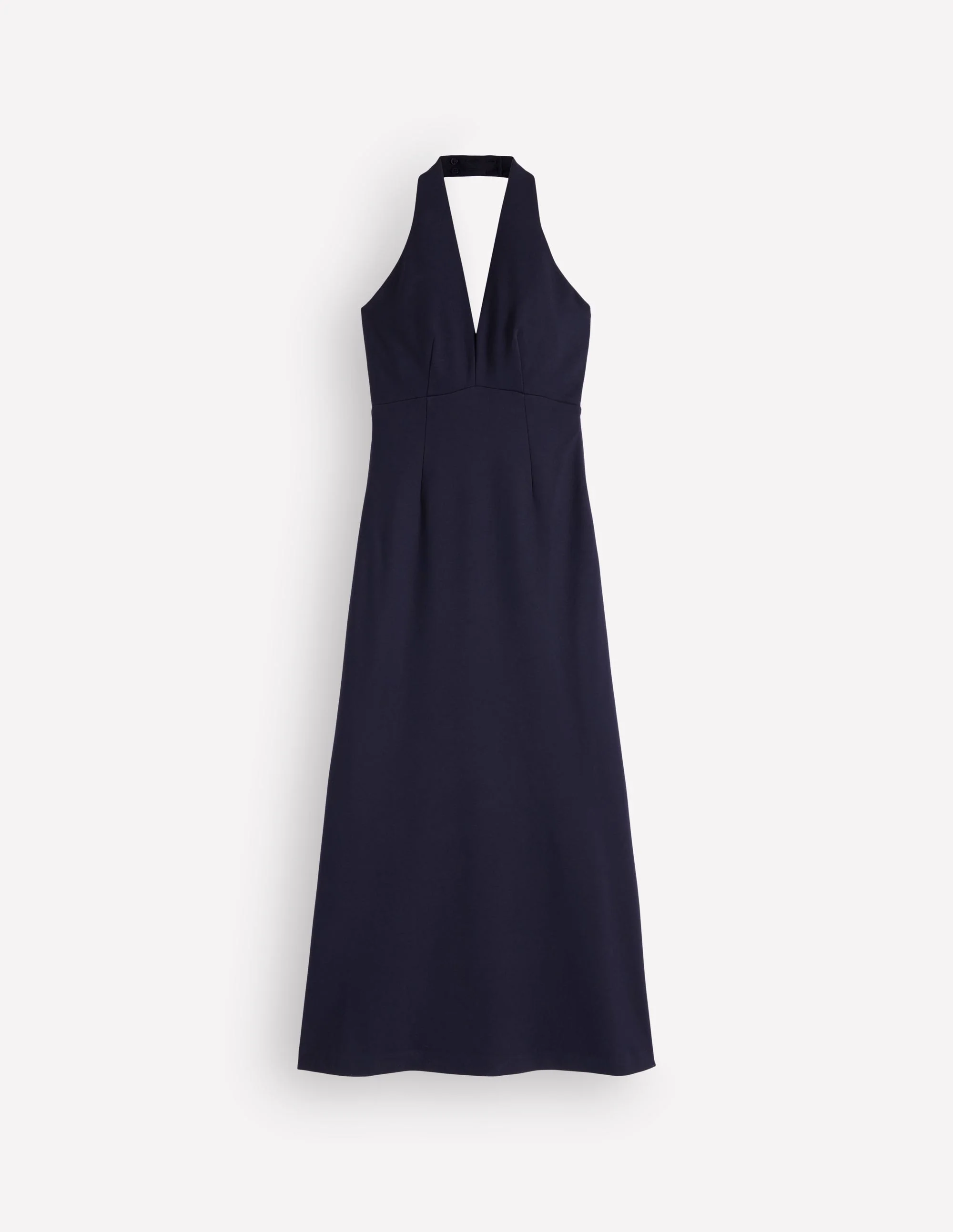 Jersey-Maxikleid mit Neckholder-Marineblau - Image 7