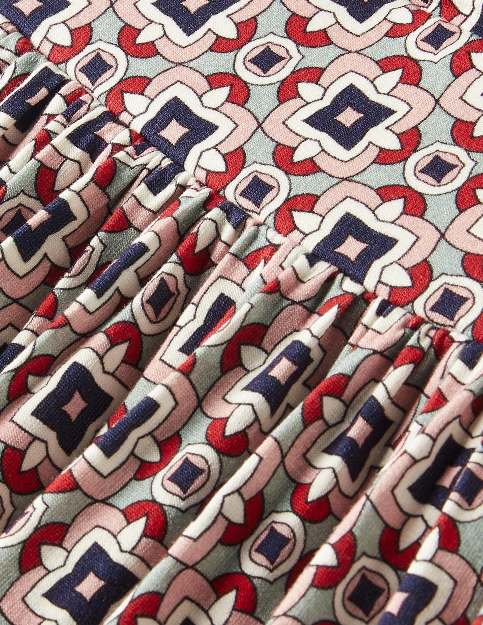 Jersey-Midikleid mit fixierter Wickeloptik-Mandelblütenrosa, Geometrisches Muster - Image 11