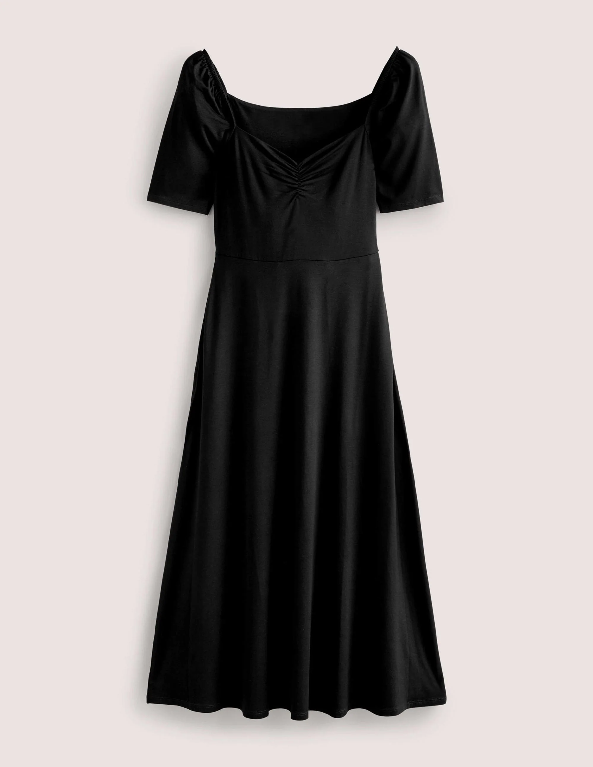 Jersey-Midikleid mit Herzausschnitt-Schwarz - Image 6