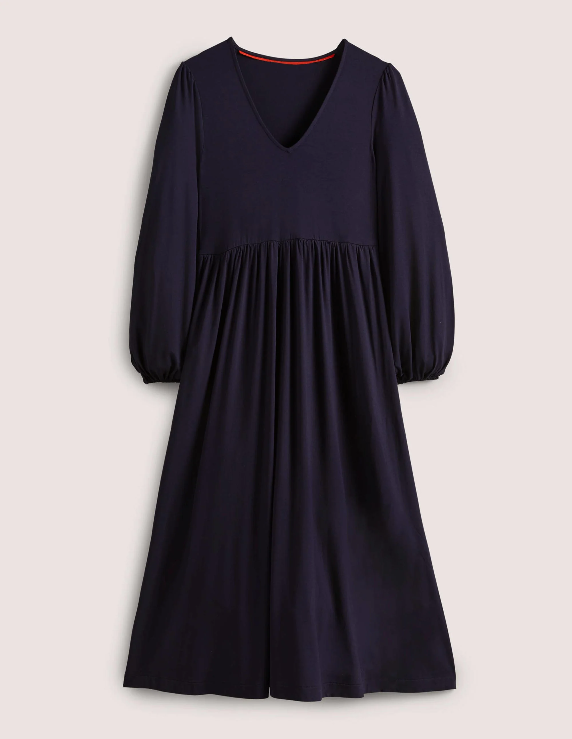 Jersey-Midikleid mit langen Ärmeln-Marineblau - Image 5