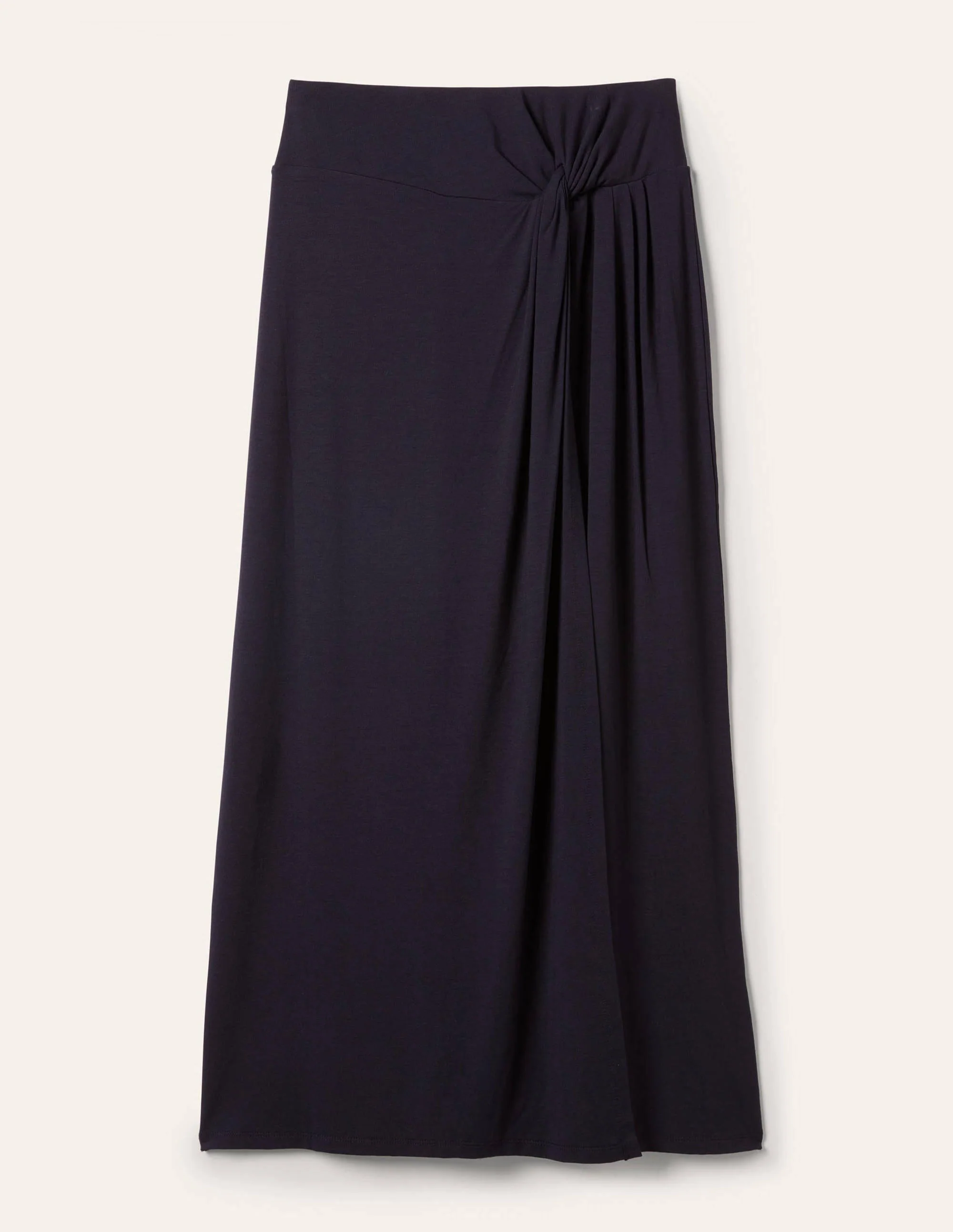 Jersey-Midirock mit Knotendetail an der Taille-Marineblau - Image 5