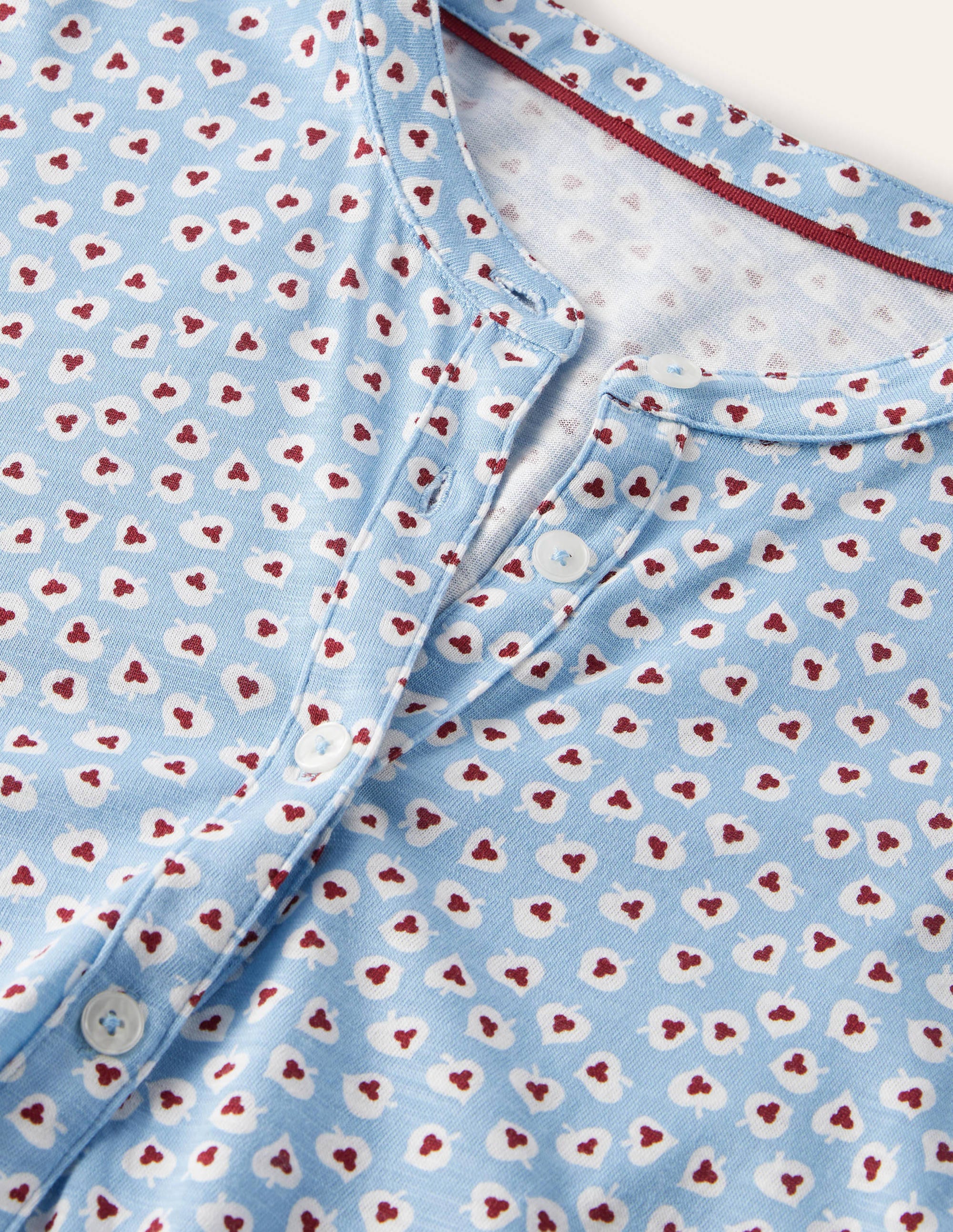 Jerseyhemdblusenkleid mit Smokdetail-Graublau, Herzförmiges Blatt - Image 6