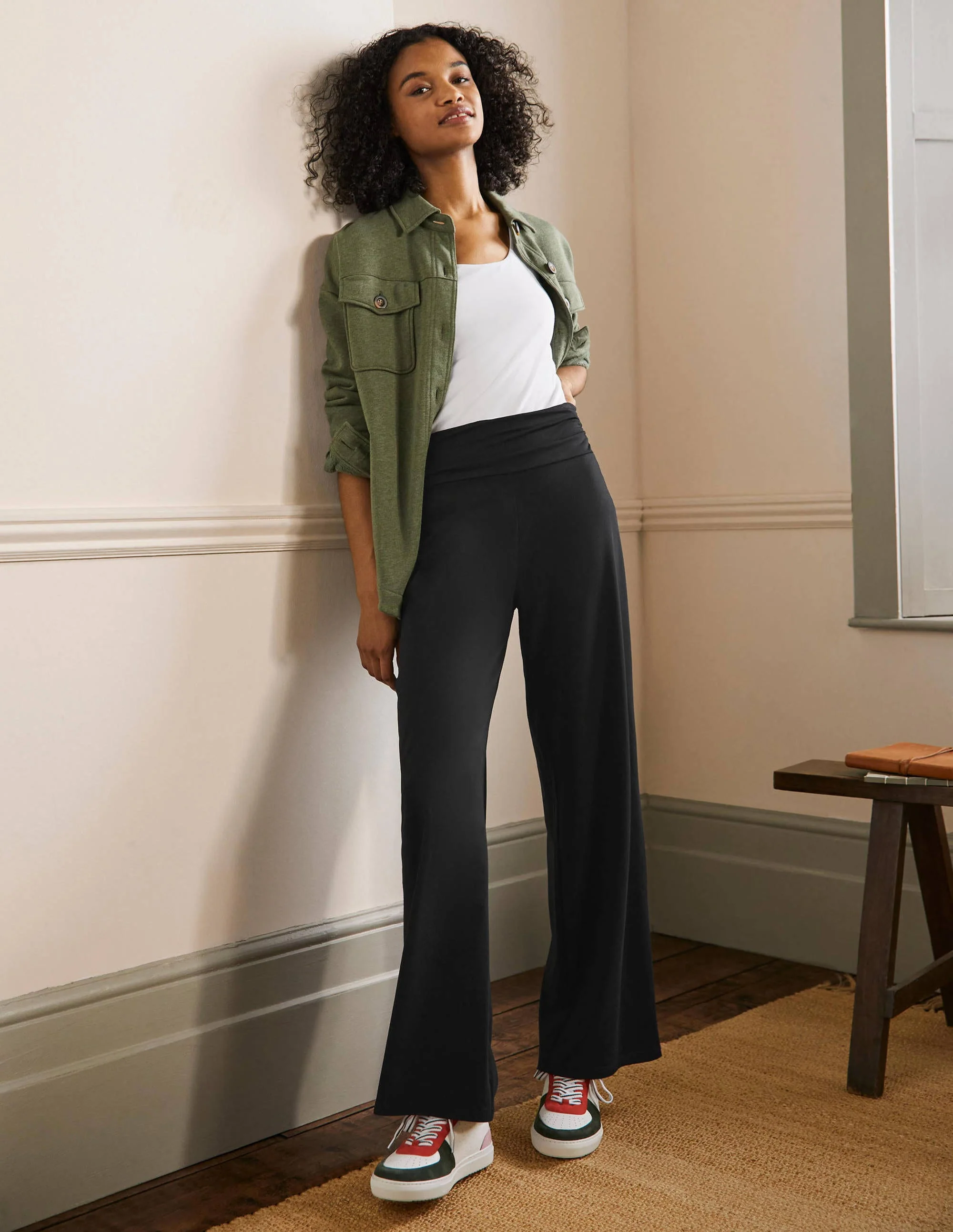 Jerseyhose mit weitem Bein-Schwarz - Image 2