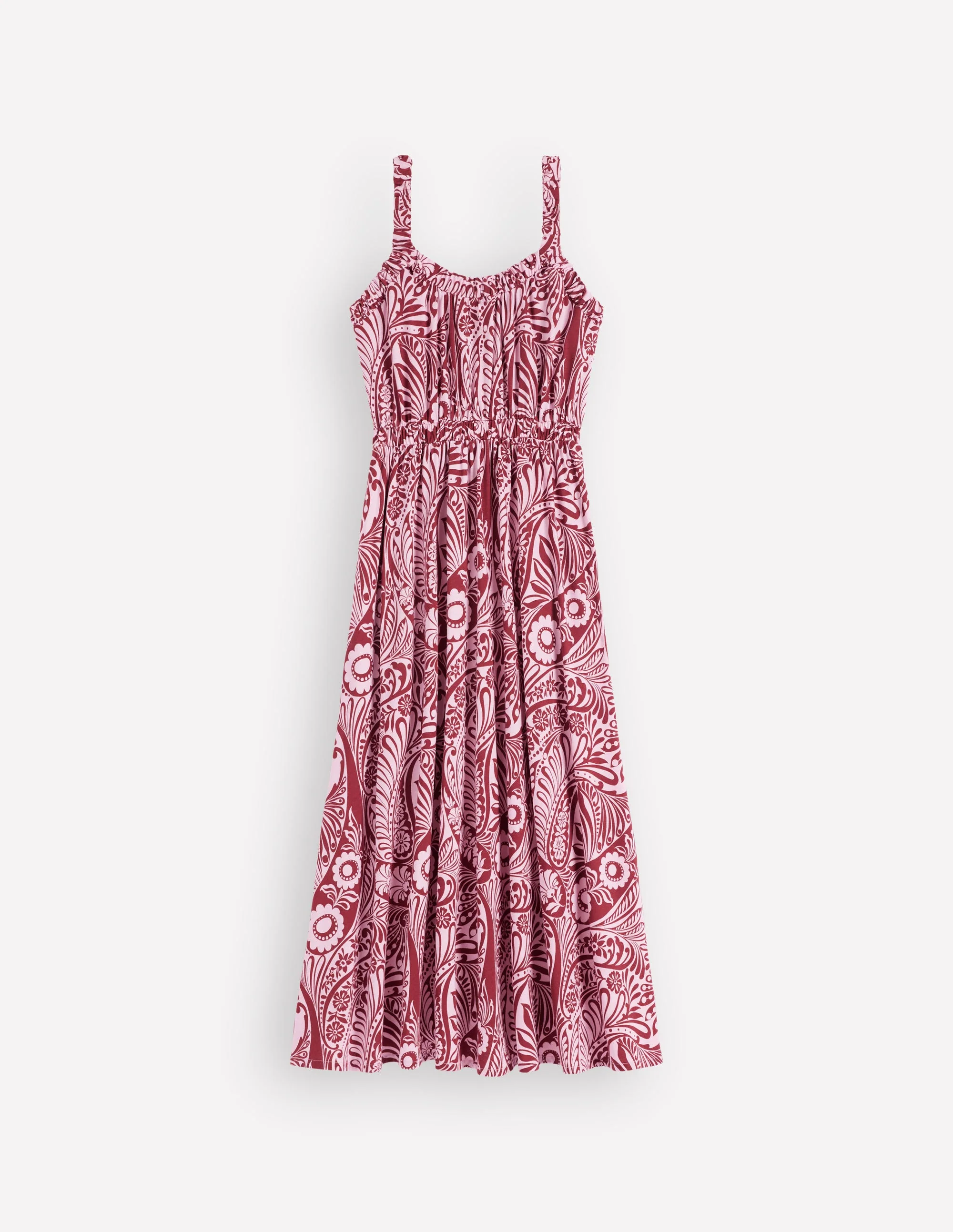 Jerseykleid mit tiefem Rundhalsausschnitt-Rosa, Verwunschenes Paisleymuster - Image 6