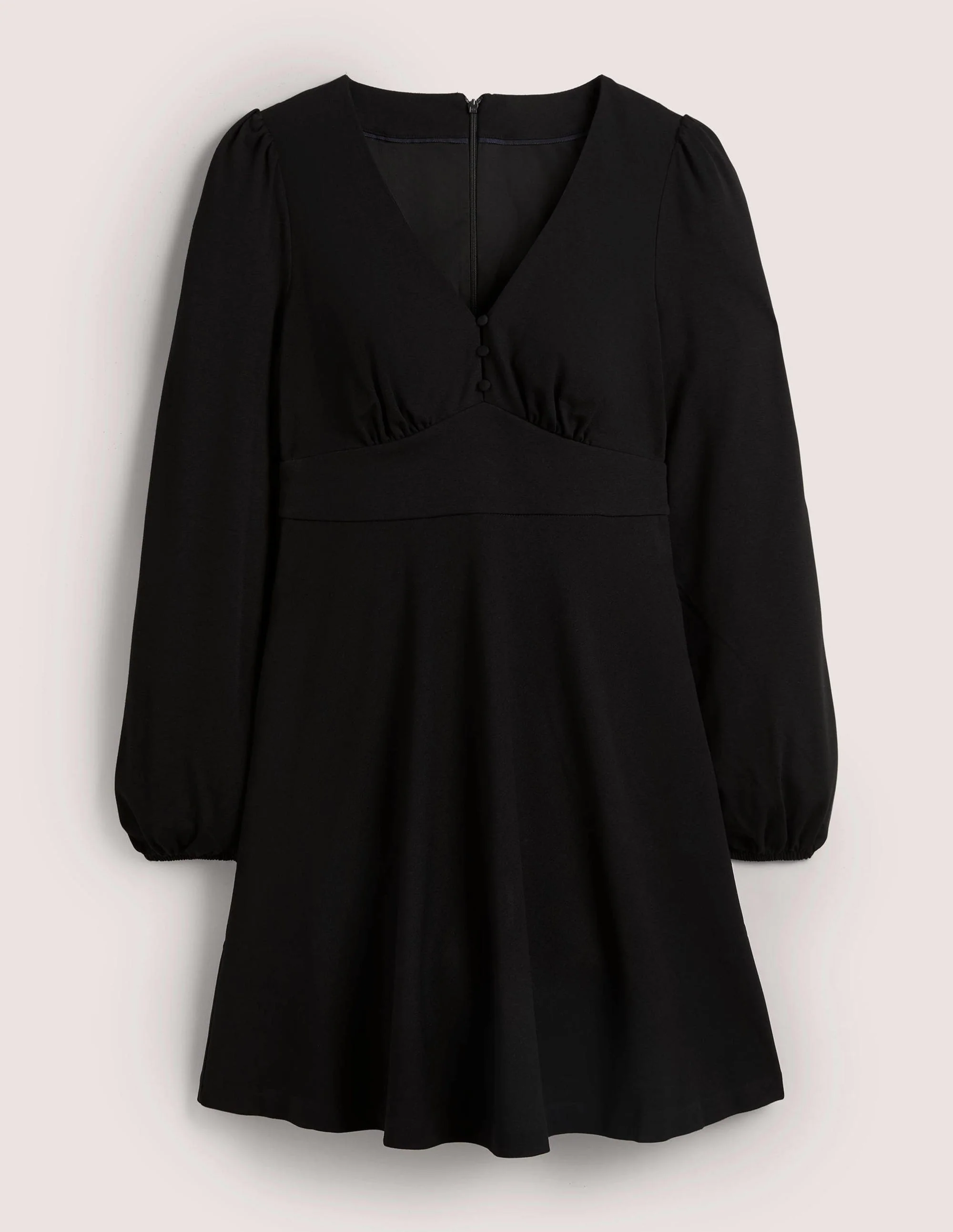 Jerseykleid mit V-Ausschnitt-Schwarz - Image 5