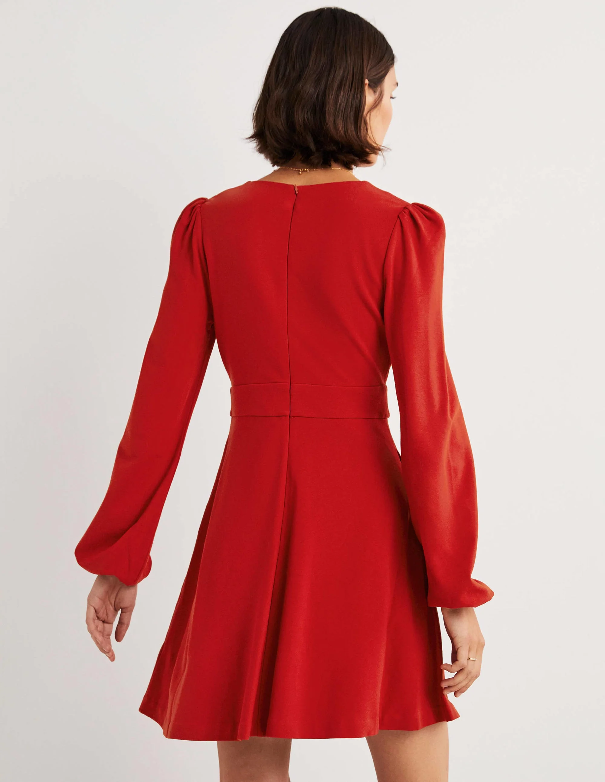 Jerseykleid mit V-Ausschnitt-Weihnachtssternrot - Image 3