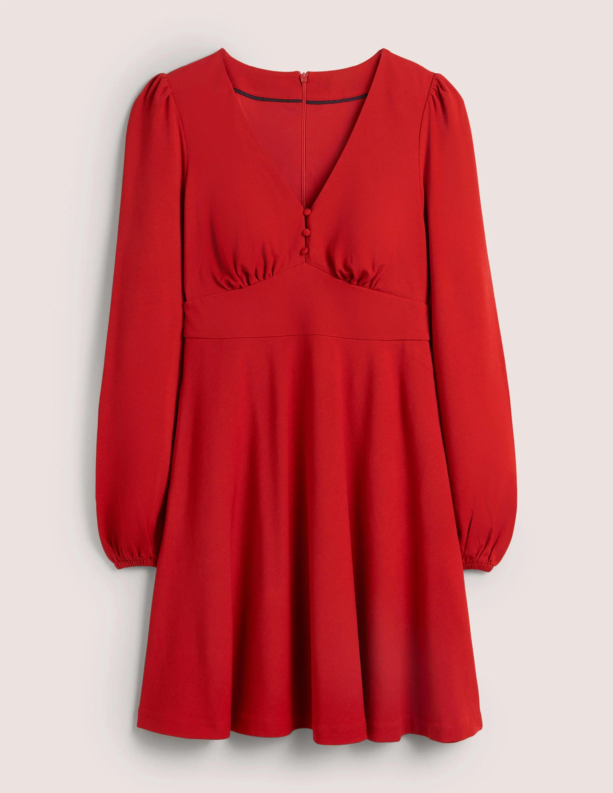 Jerseykleid mit V-Ausschnitt-Weihnachtssternrot - Image 5