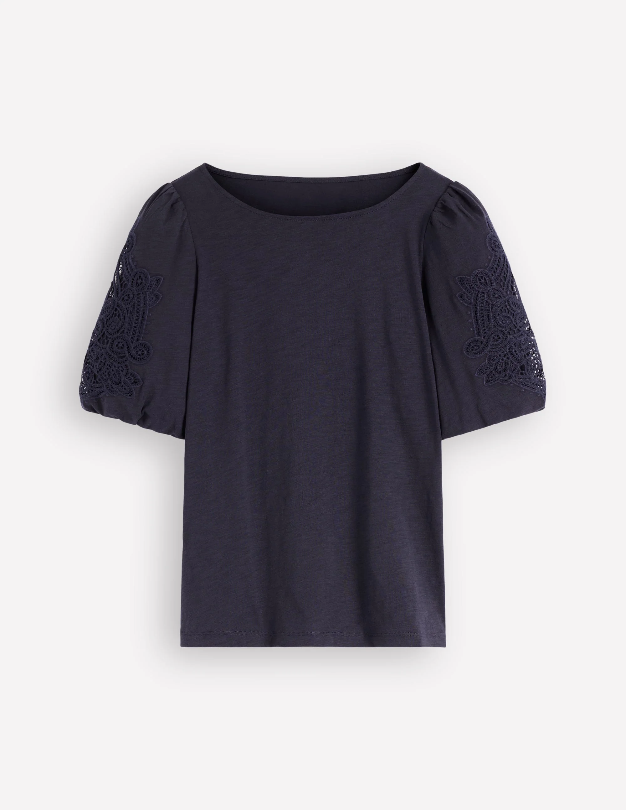Jerseyoberteil mit Cutwork-Detail-Marineblau - Image 6