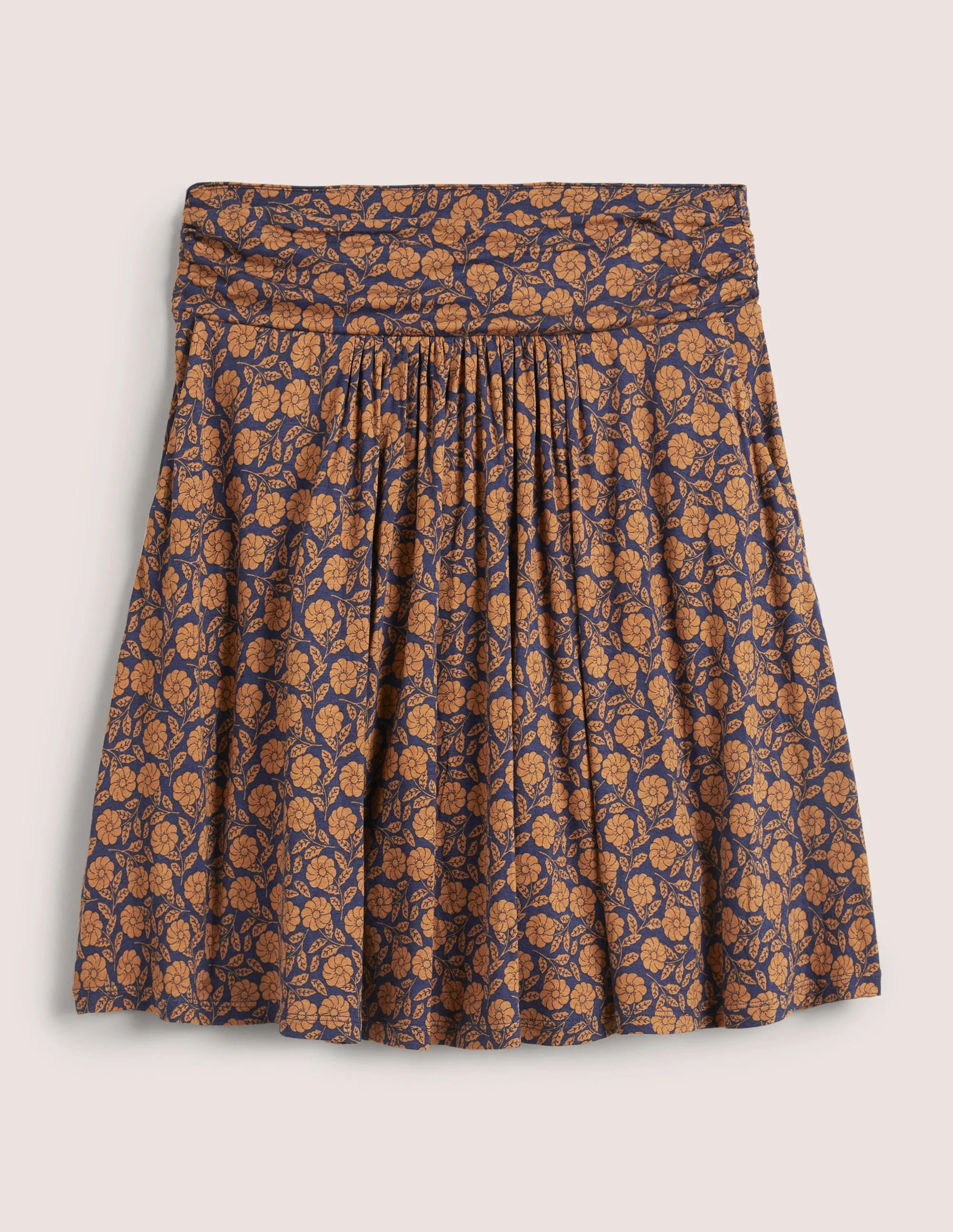 Jerseyrock mit gerafftem Bund-Buterscotch brown, Botanica - Image 5