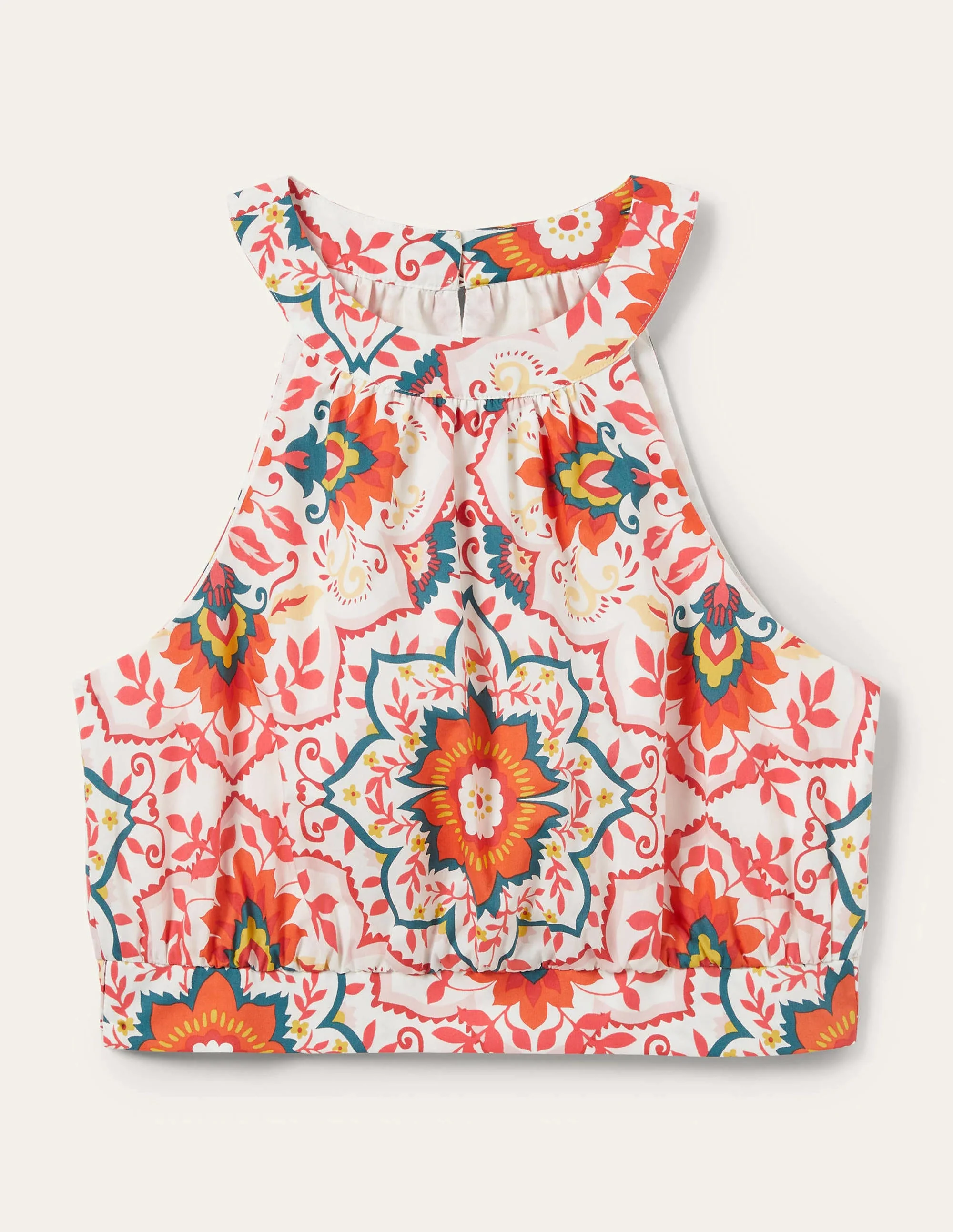 Jessica Farblich abgestimmtes Neckholder-Top-Bunt, Bloomsbury-Muster - Image 6