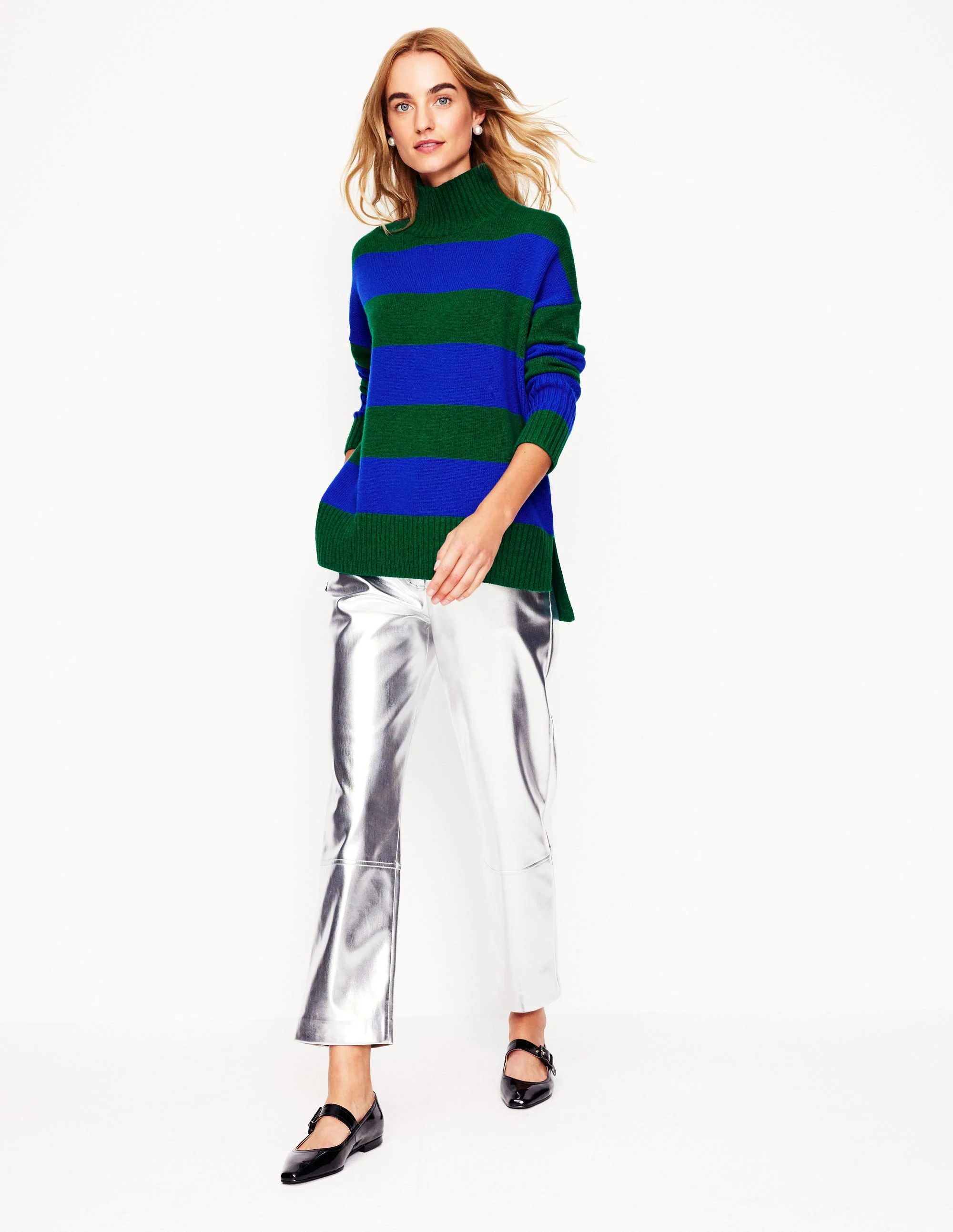 Jessica Oversize-Pullover-Bavaria-Grün, Monarchblau - Image 7