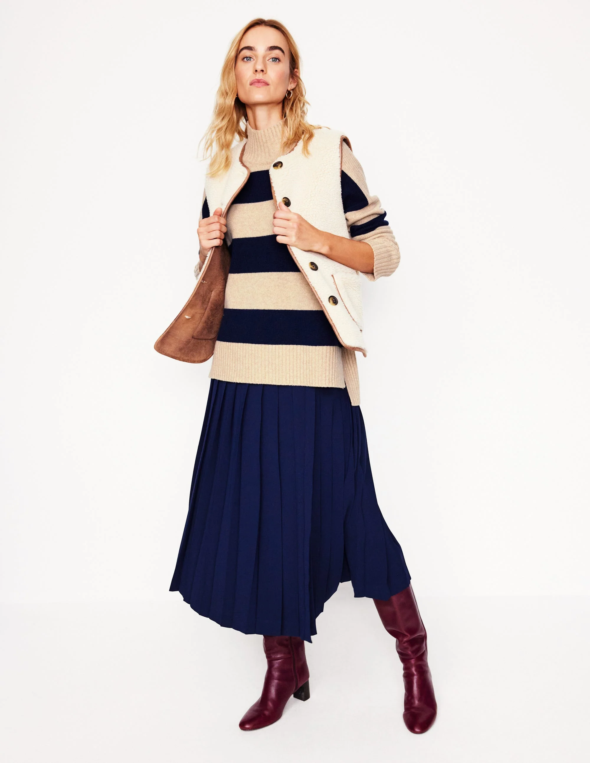 Jessica Oversize-Pullover-Chinchilla Meliert, Marineblau - Image 7