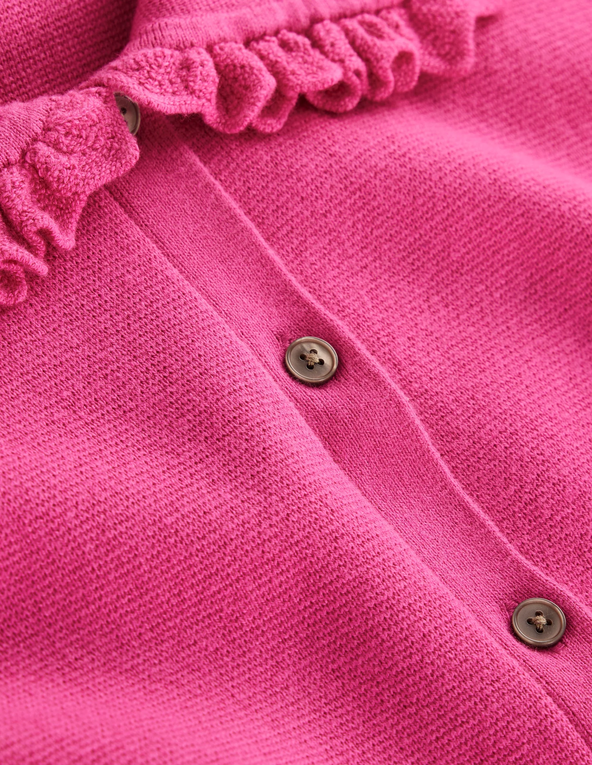 Jessie Strickjacke mit Kragen und Rüschen-Sorbet-Rosa - Image 6