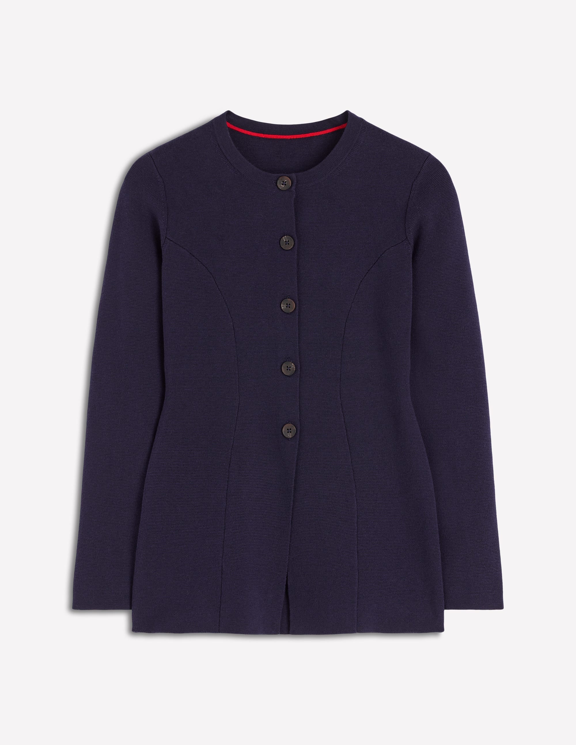 Joanna Taillierte Strickjacke-Marineblau - Image 5