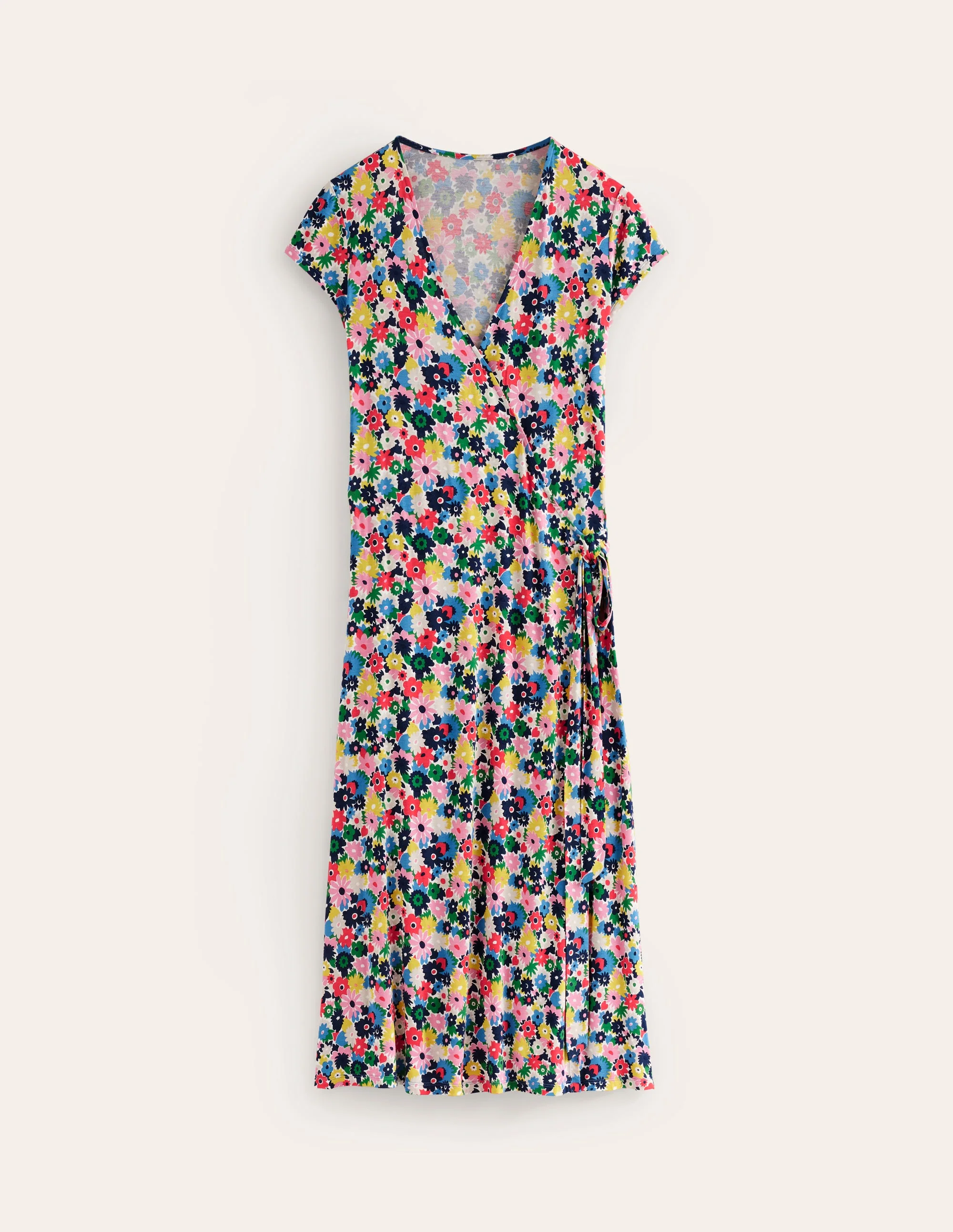 Joanna Wickelkleid mit Flügelärmeln-Bunt, Malkasten Blümchen - Image 6