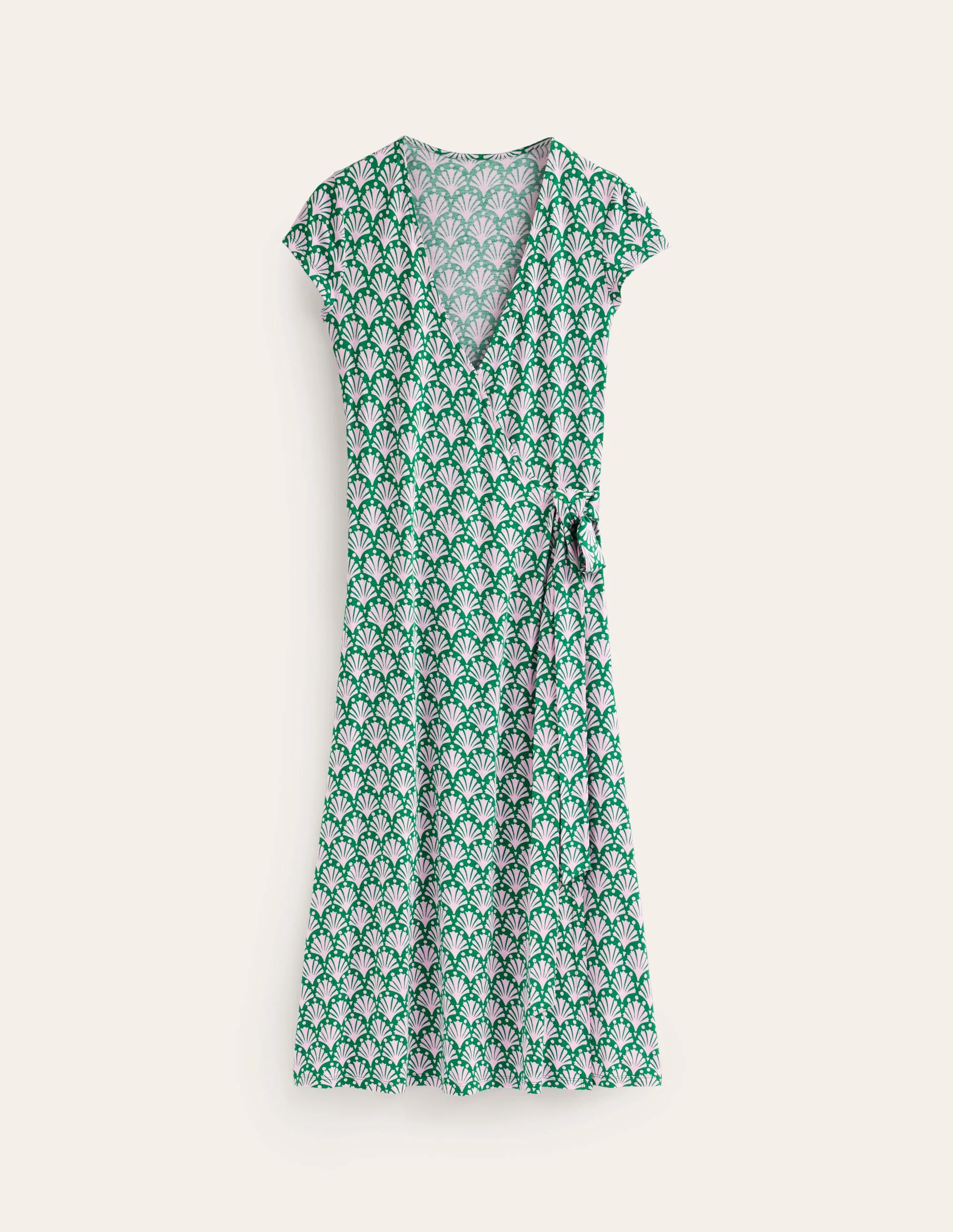 Joanna Wickelkleid mit Flügelärmeln-Flieder, Muscheln - Image 6
