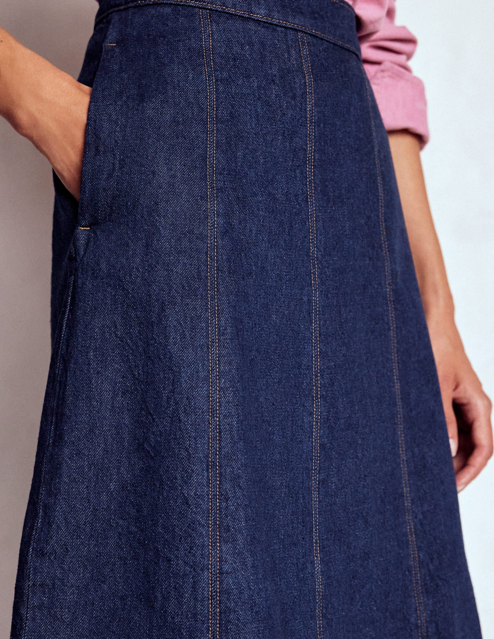 Joy Jeansrock mit Bahnendesign-Indigo - Image 2