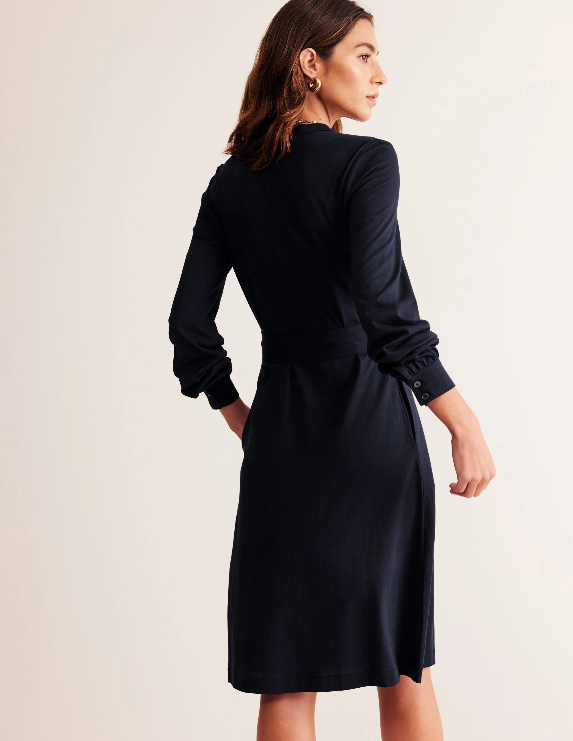 Julia Hemdblusenkleid aus Jersey-Aqua Marine Marl - Image 3