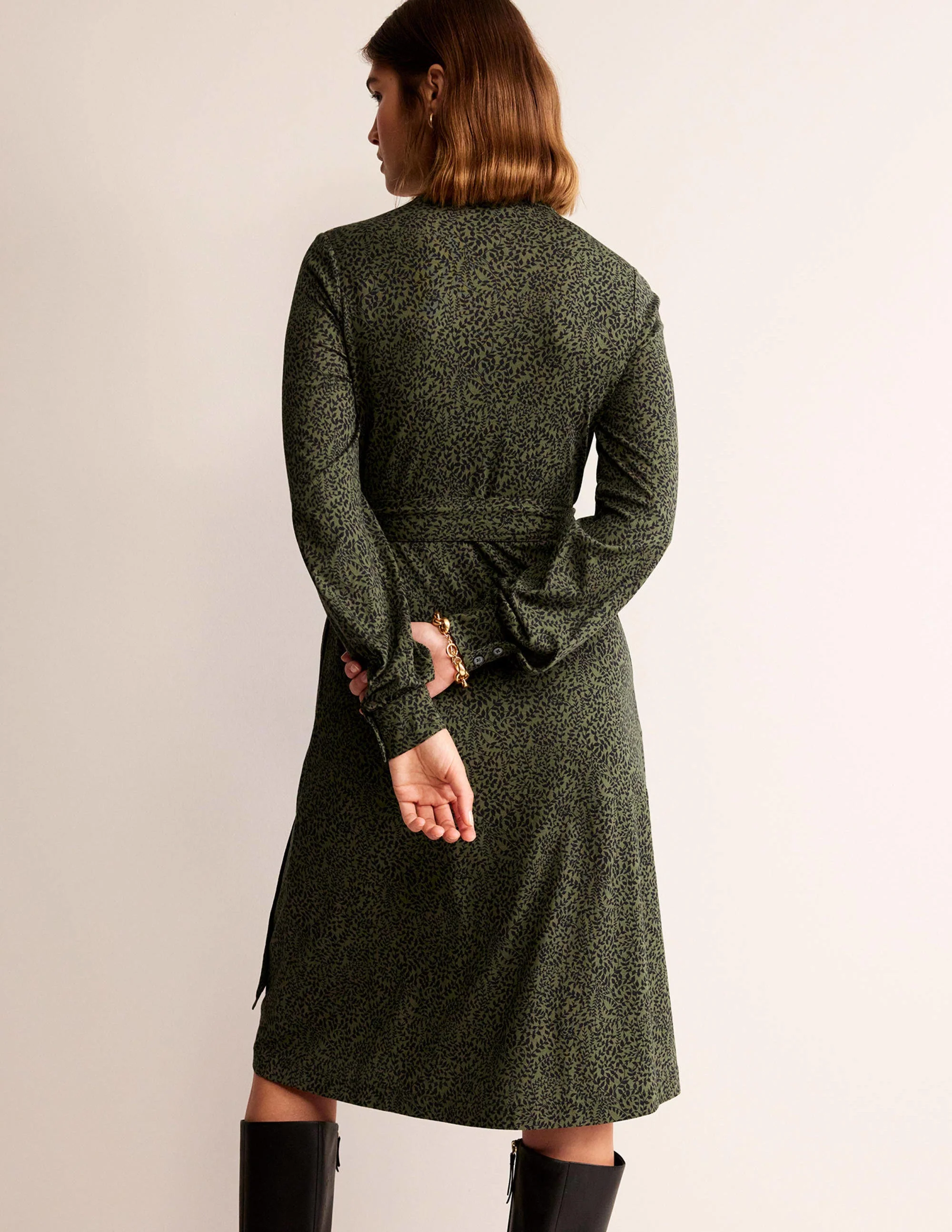 Julia Hemdblusenkleid aus Jersey-Fichte, Apfelzweig - Image 3