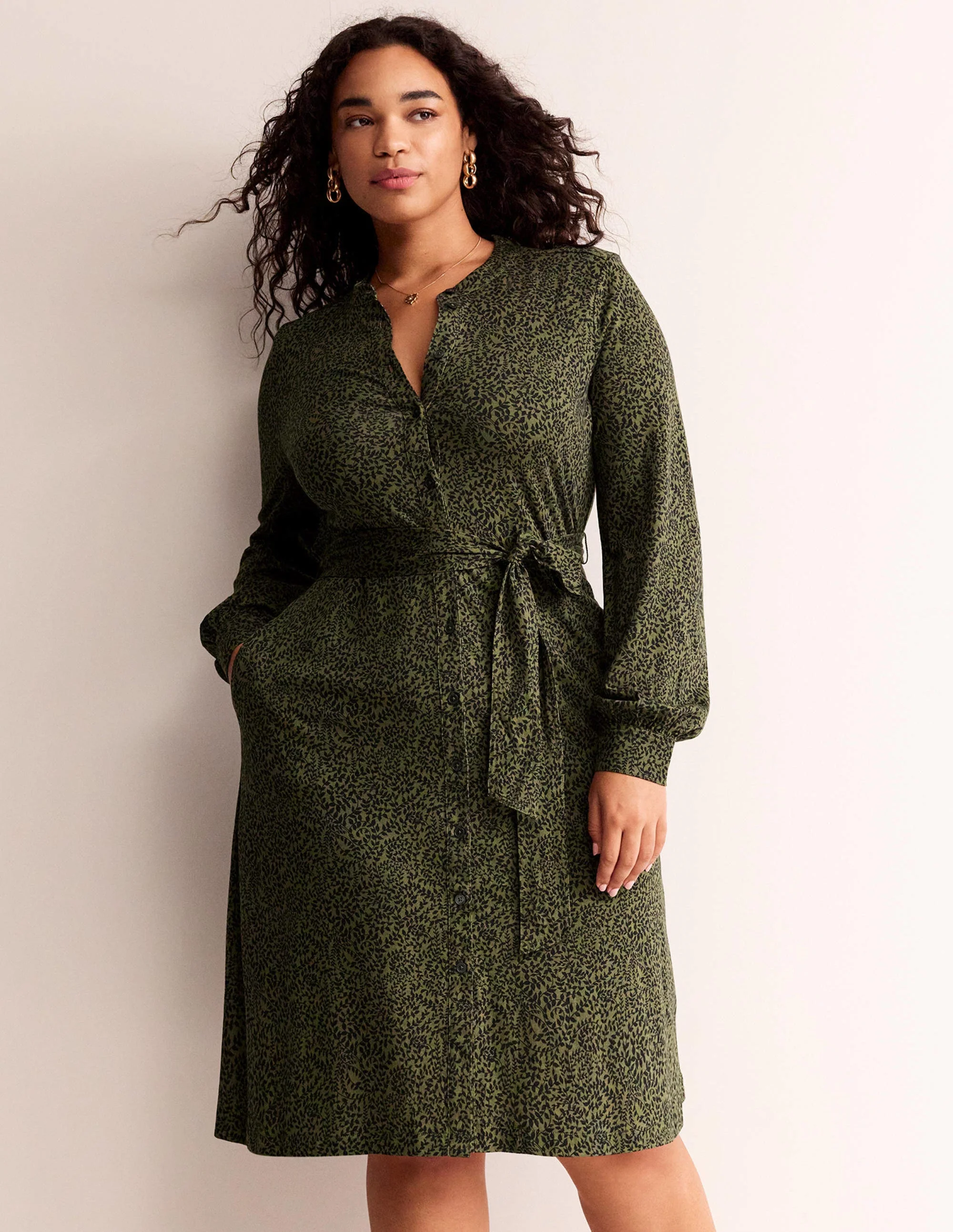 Julia Hemdblusenkleid aus Jersey-Fichte, Apfelzweig - Image 5