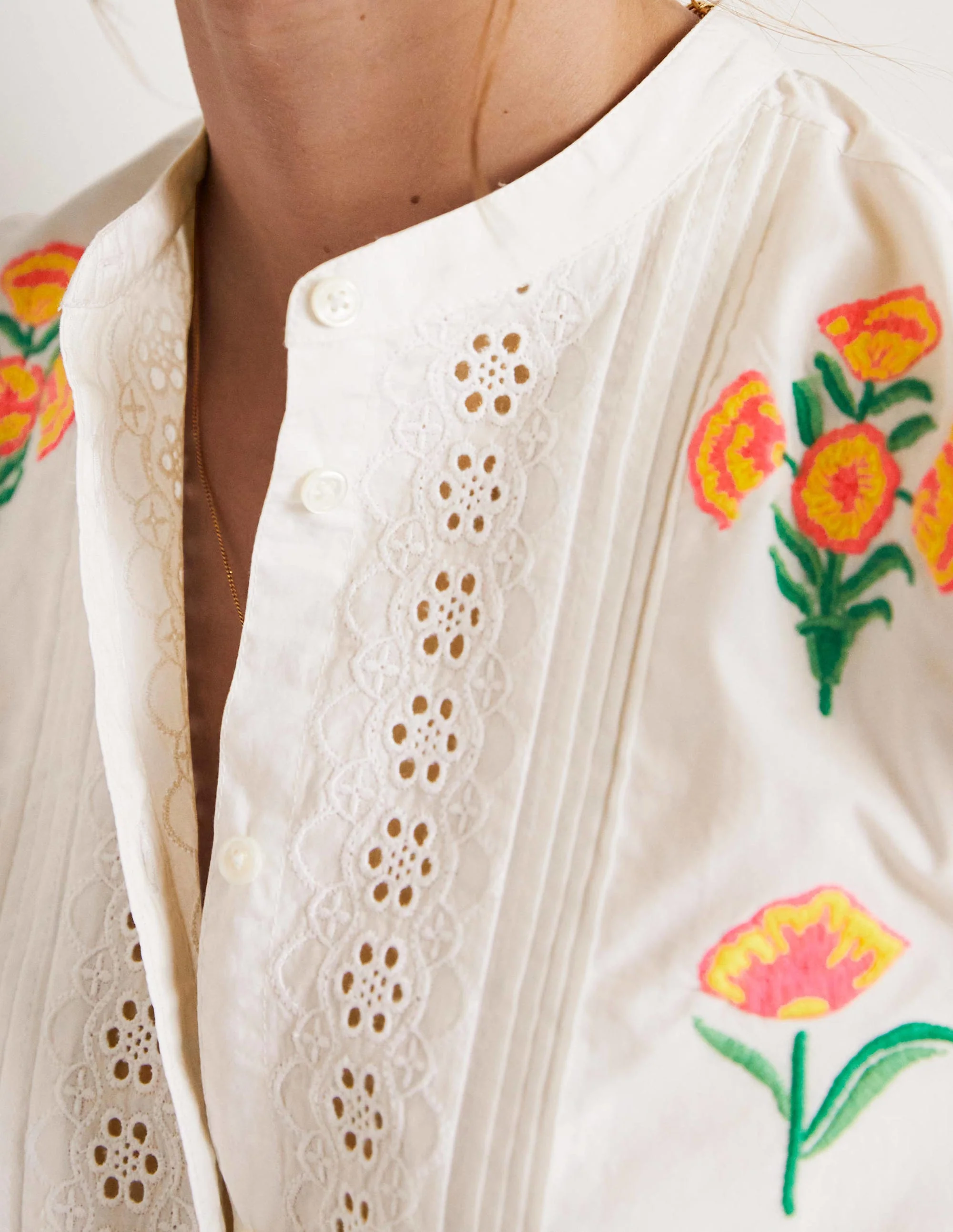 Julianne Bestickte Bluse-Naturweiß, Stickerei - Image 7
