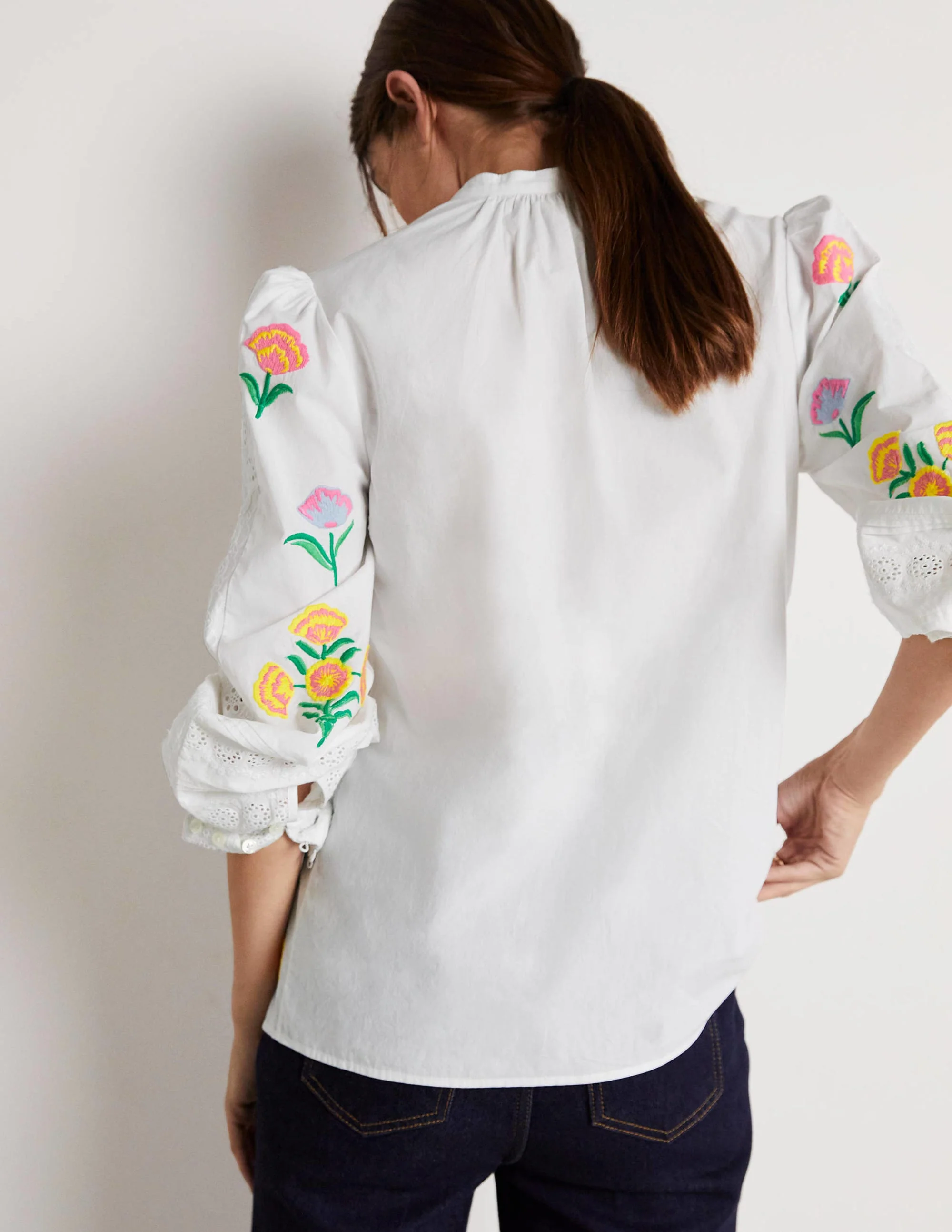 Julianne Bestickte Bluse-Naturweiß, Stickerei - Image 9