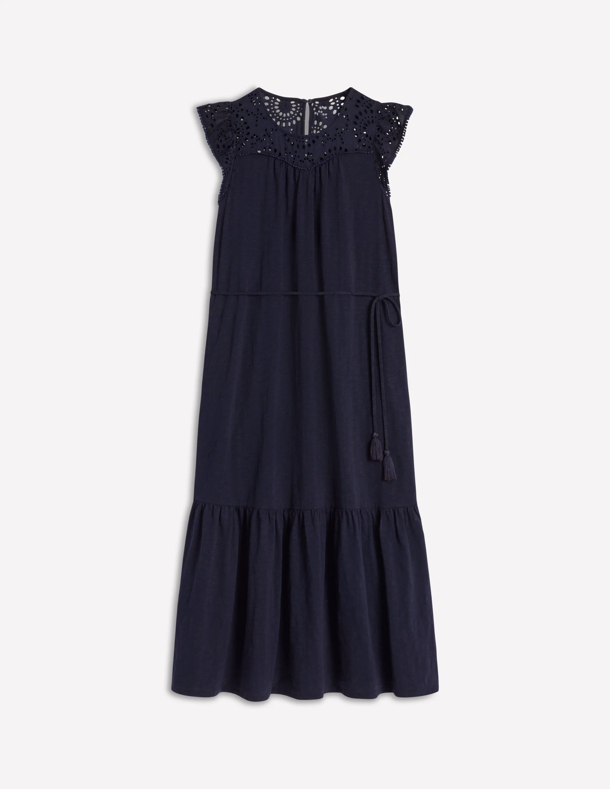 Juliet Midikleid mit Lochstickerei-Marineblaue - Image 7