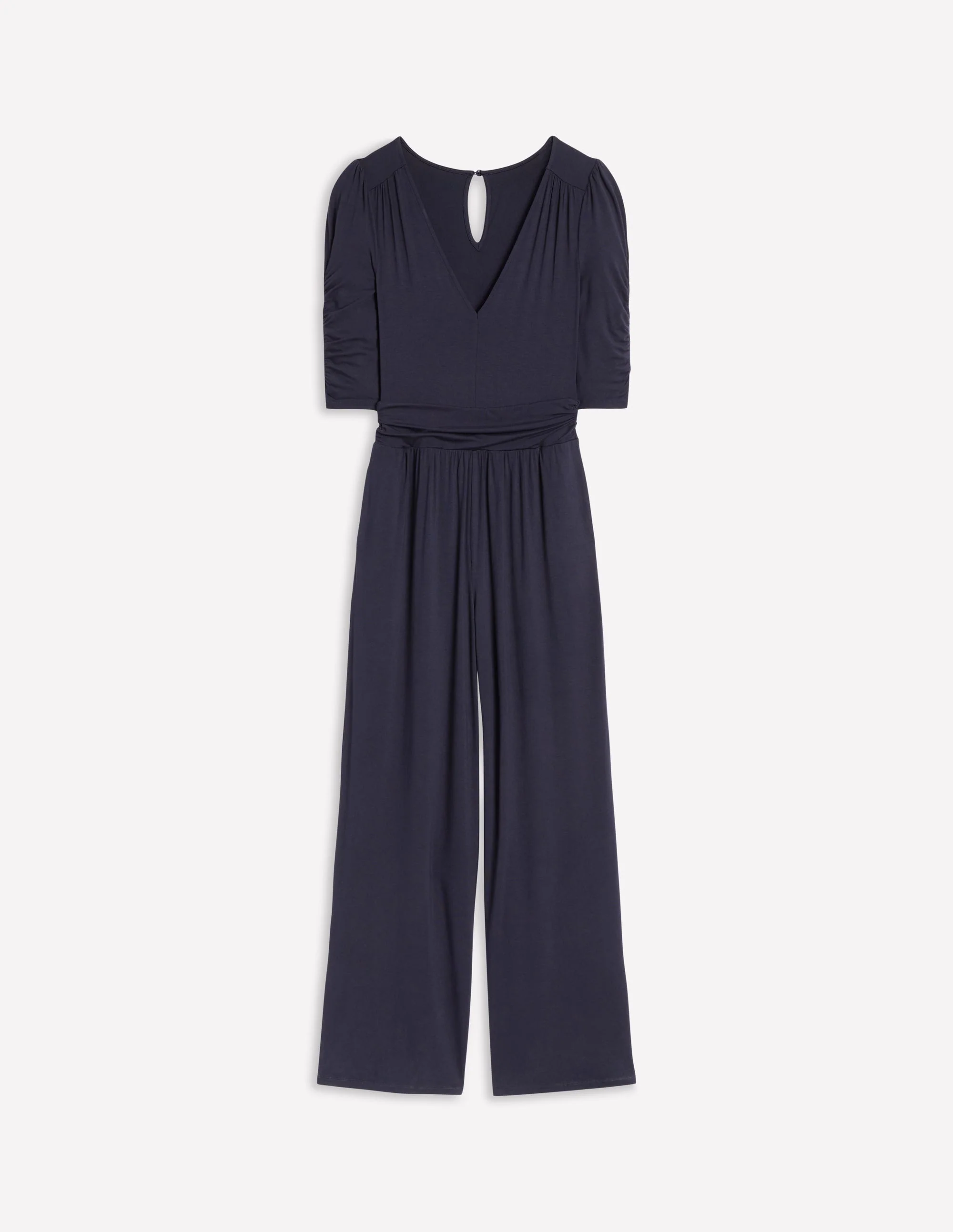 JUMPSUIT MIT GERAFFTER TAILLE-Aqua Marine Marl - Image 5