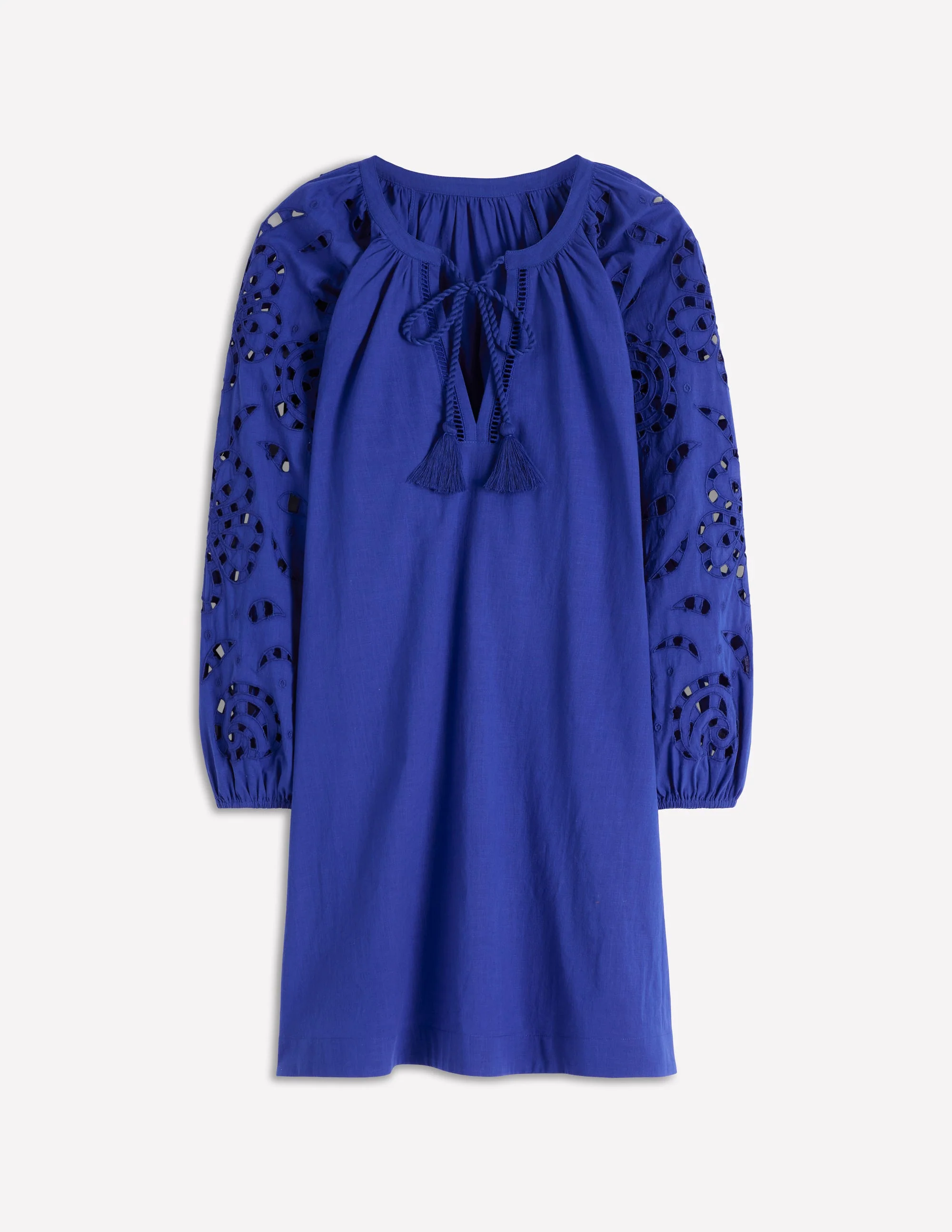 Kaftan mit bestickten Ärmeln-Blaue Stickerei - Image 6