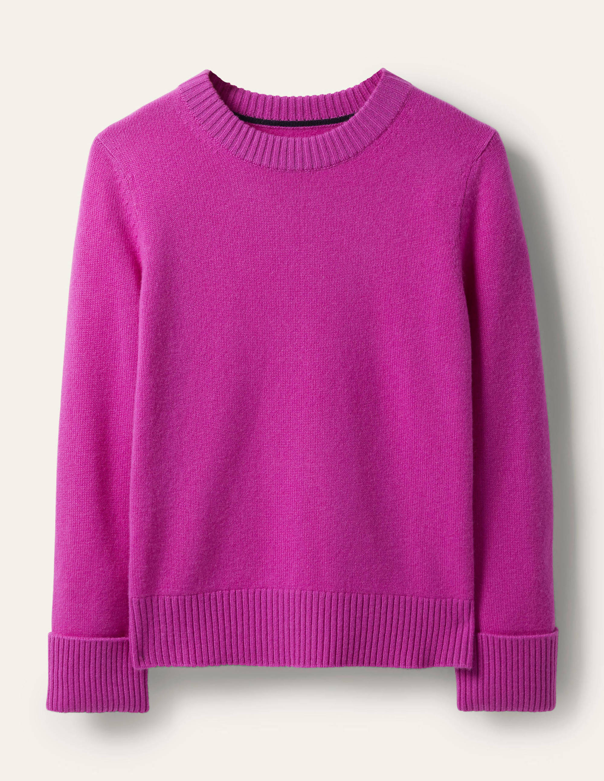 Kaschmirpullover mit Ärmelbündchen-Königsviolett - Image 4