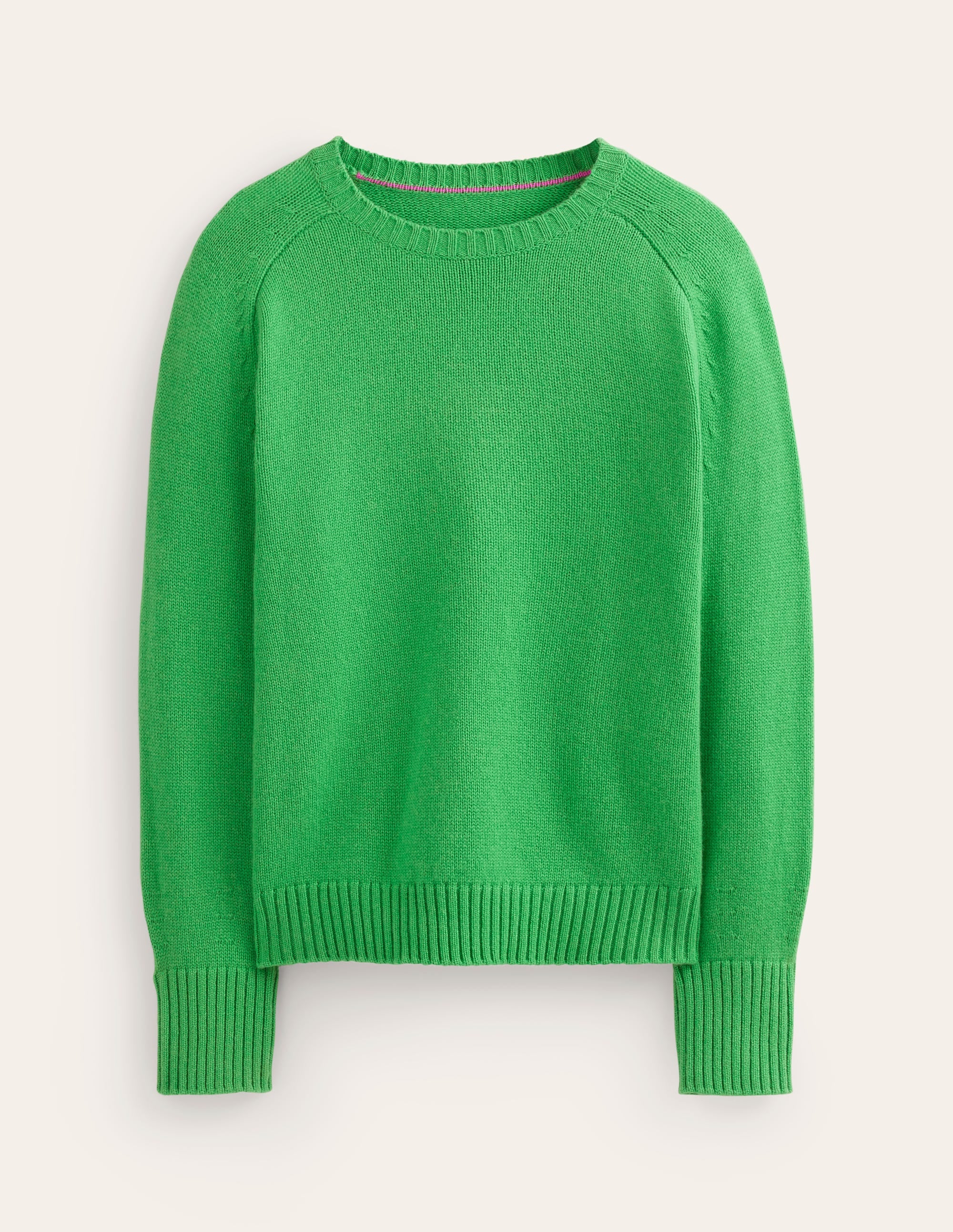 Kaschmirpullover mit geschlitzter Manschette-Strahlendes Grün - Image 6